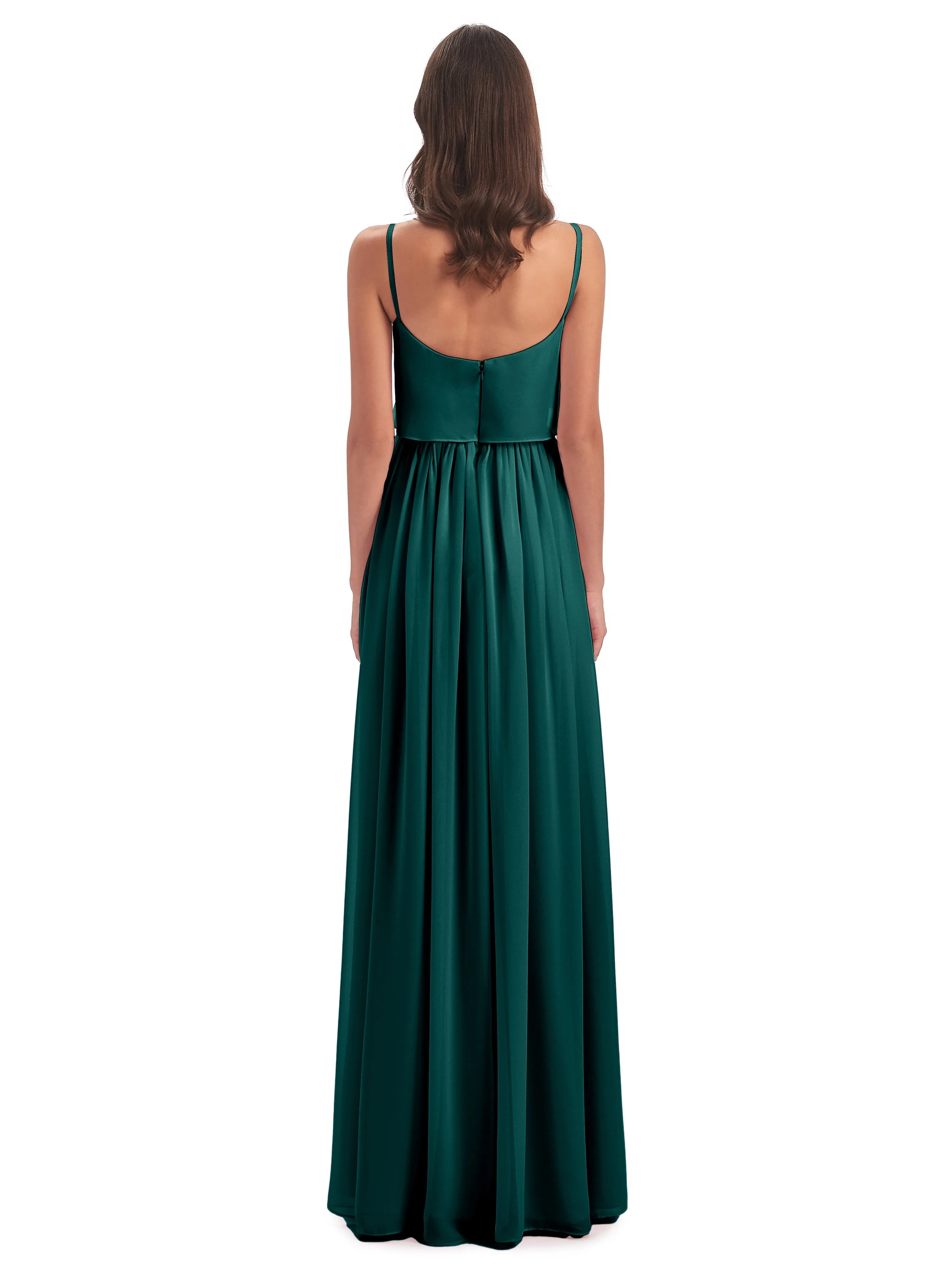 Holly A-line Long Best Chiffon Bridesmaid Dresses