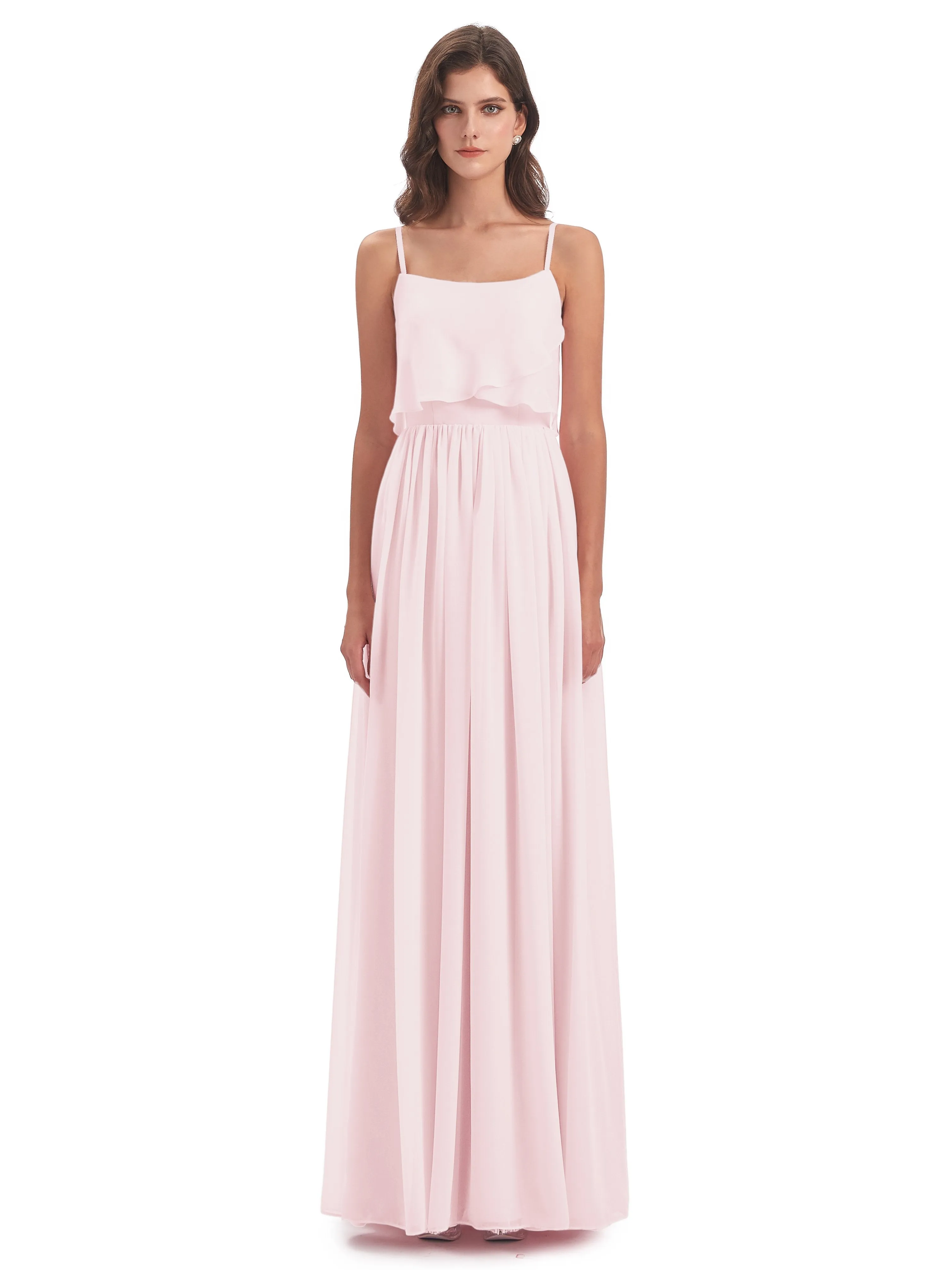 Holly A-line Long Best Chiffon Bridesmaid Dresses