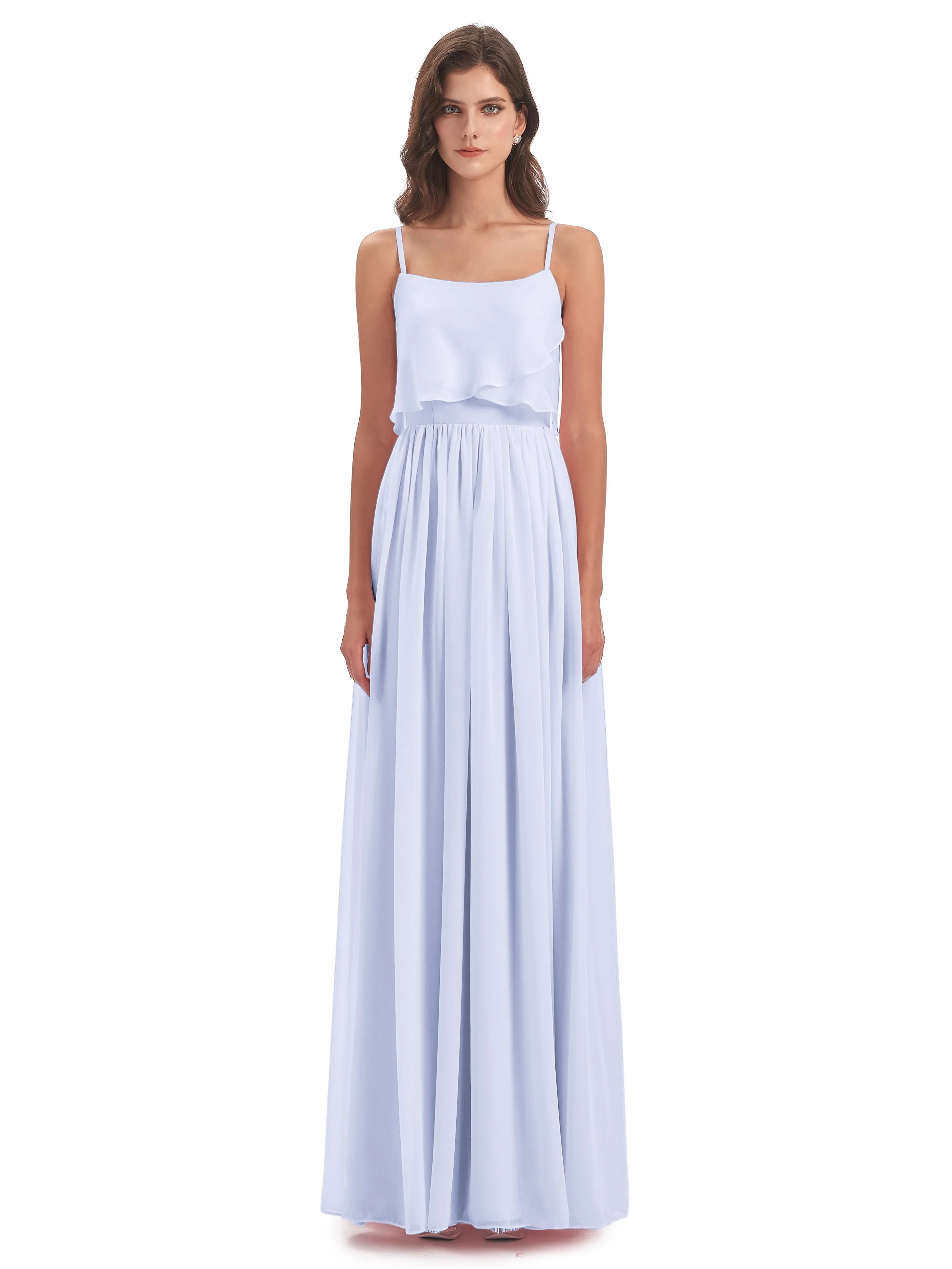 Holly A-line Long Best Chiffon Bridesmaid Dresses