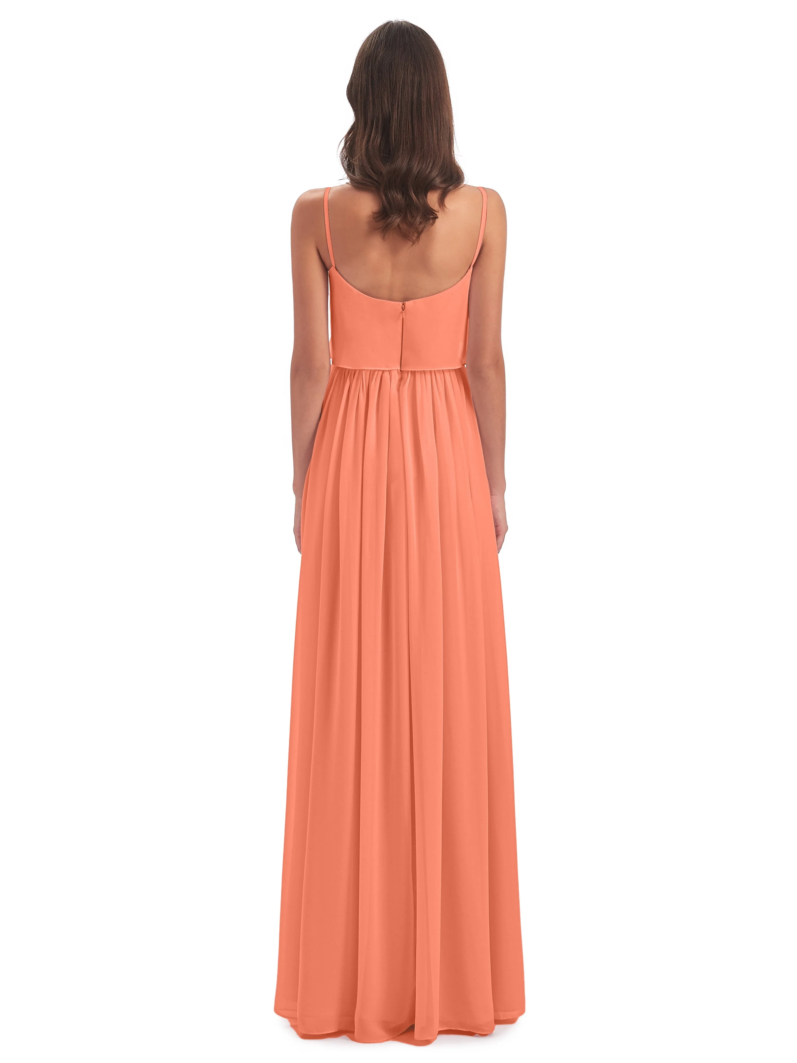 Holly A-line Long Best Chiffon Bridesmaid Dresses