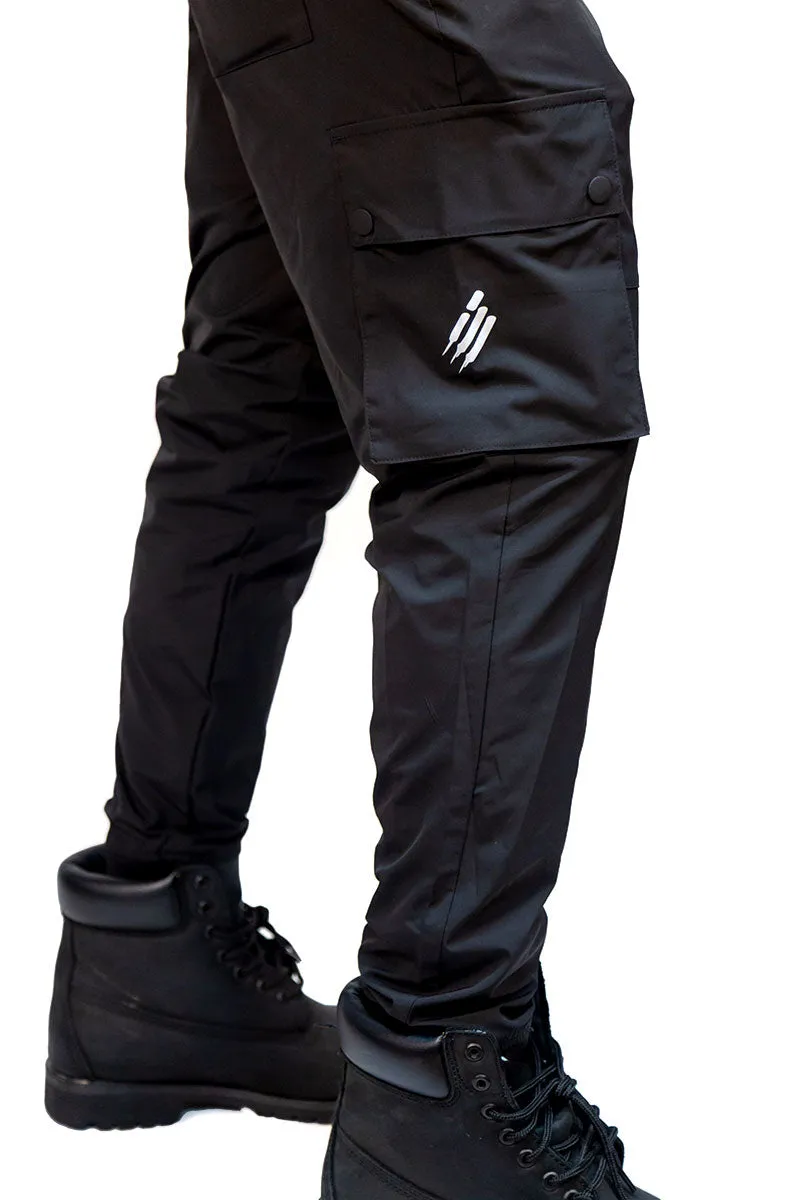 iLLionaire Reflective Cargo Jogger Pants BLACK