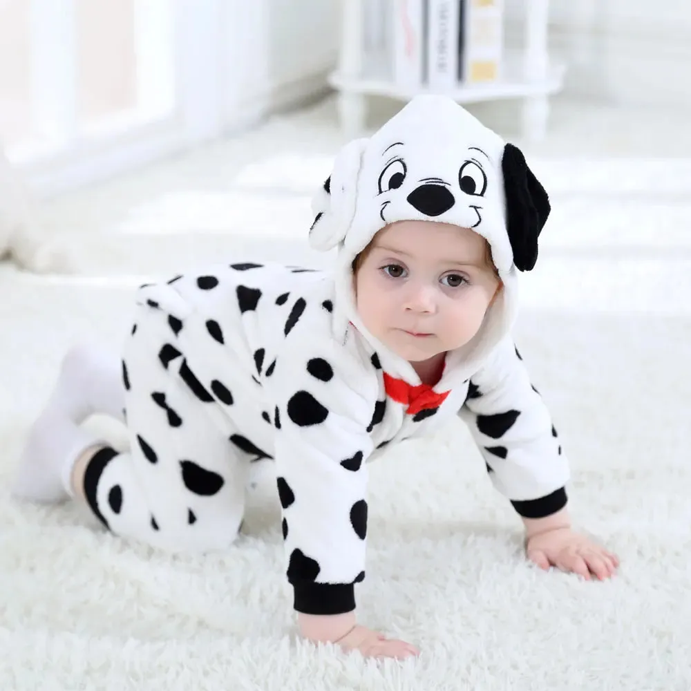 Infant Toddler Rabbit Dog Lion Tiger Dinosaur Costumes Baby Boys Girls Kigurumi Cartoon Animal Romper Halloween Purim