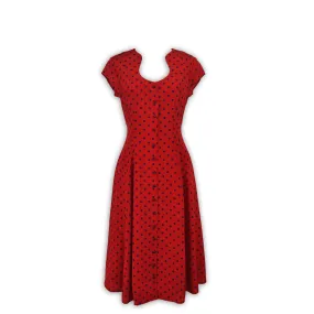 J. Peterman Women's Polka Dot Button Front Dress