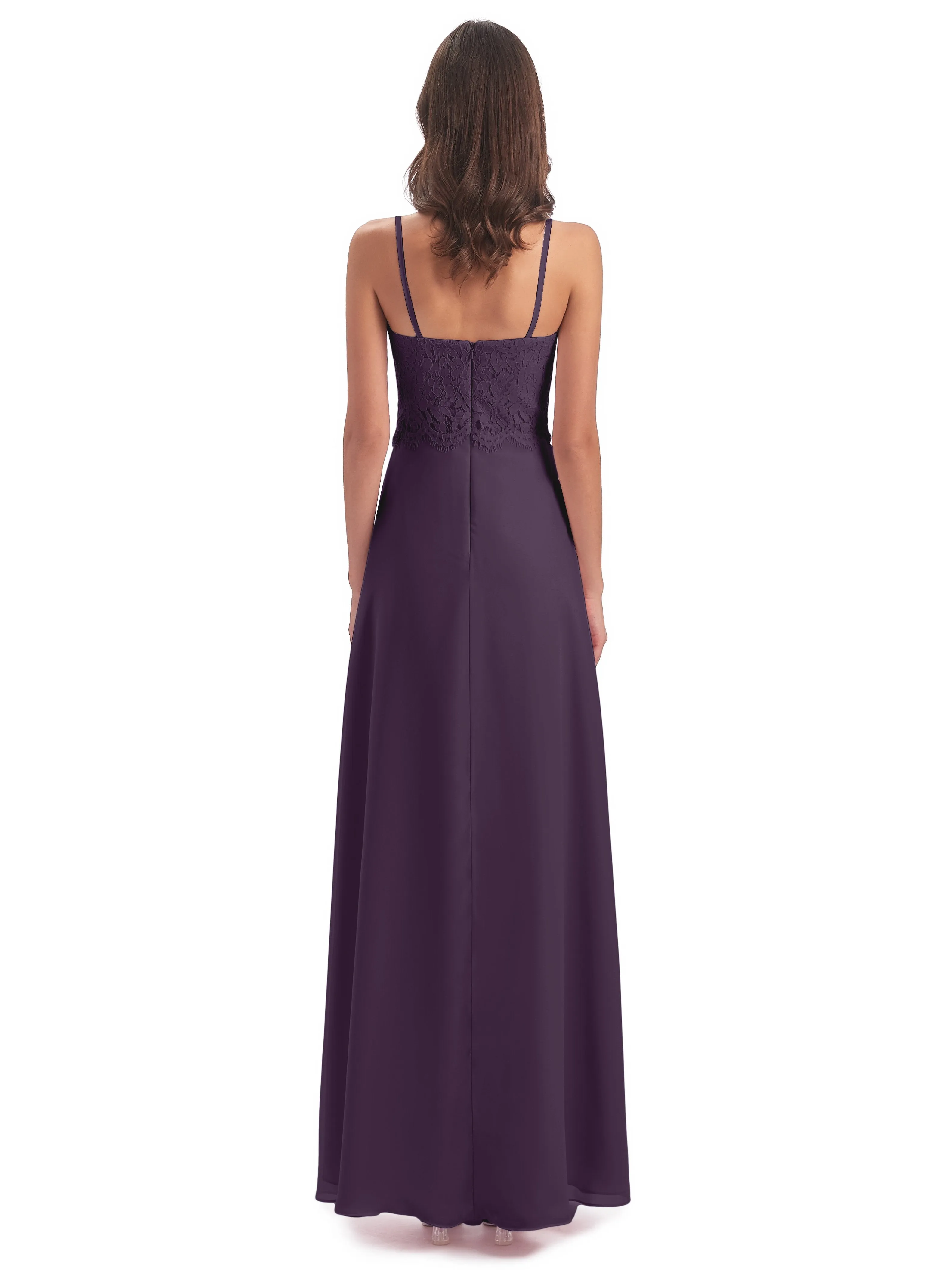 Jessica Elegant Spaghetti Straps Long Bridesmaid Dresses