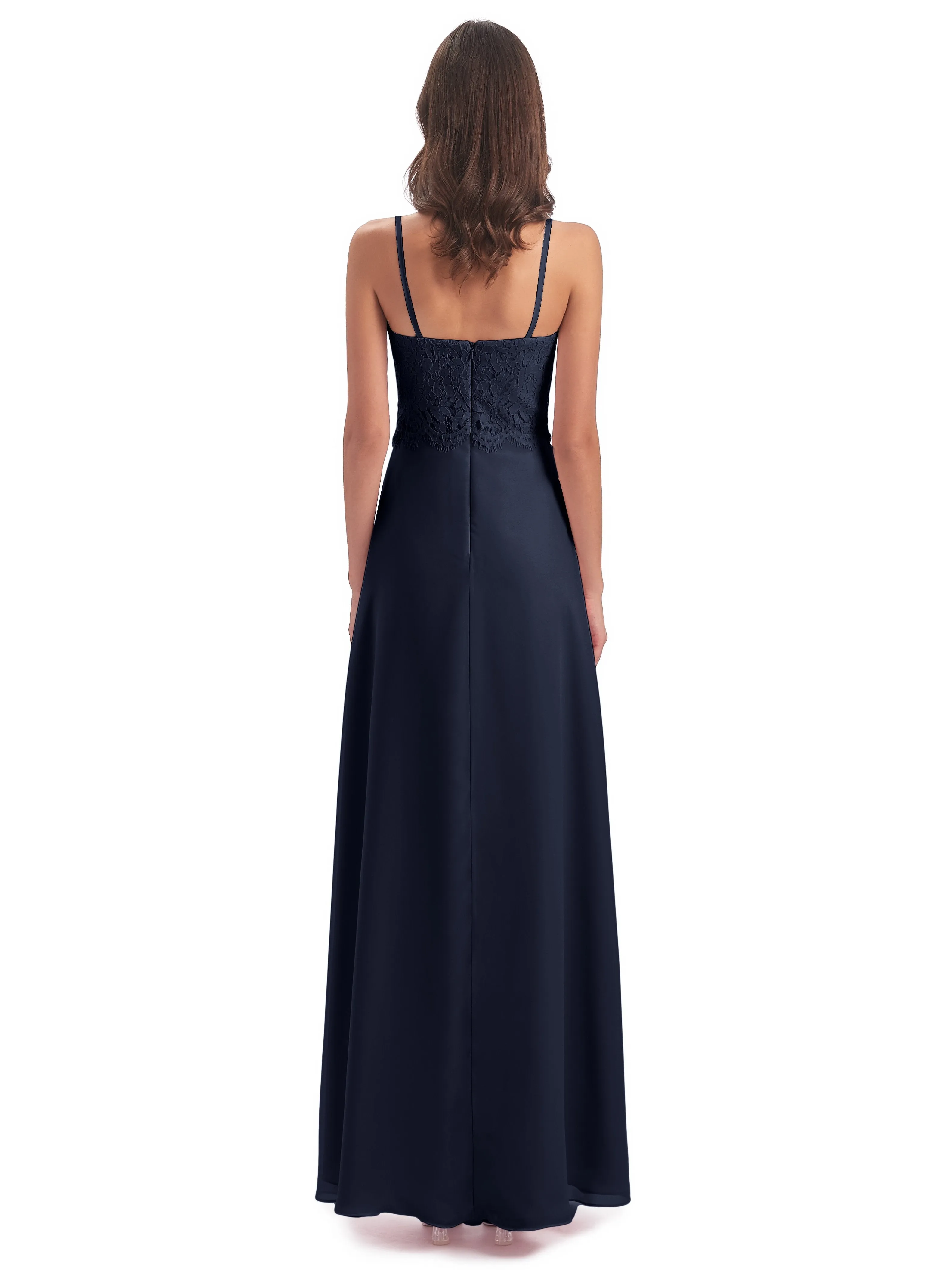 Jessica Elegant Spaghetti Straps Long Bridesmaid Dresses