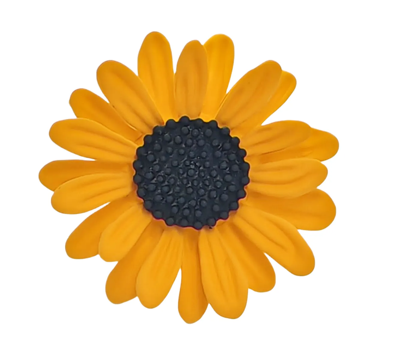 Jewelblings Autumn Jewelry Yellow Sunflower Brooches Gold Tone Black Pistil Centered Classic Vintage Sun Flower Pins Broach for Women Coat