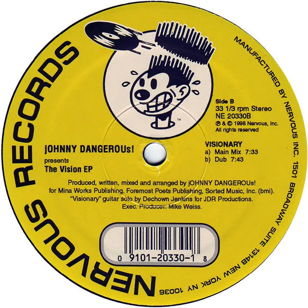 Johnny Dangerous - The Vision EP (12", EP) (VG)