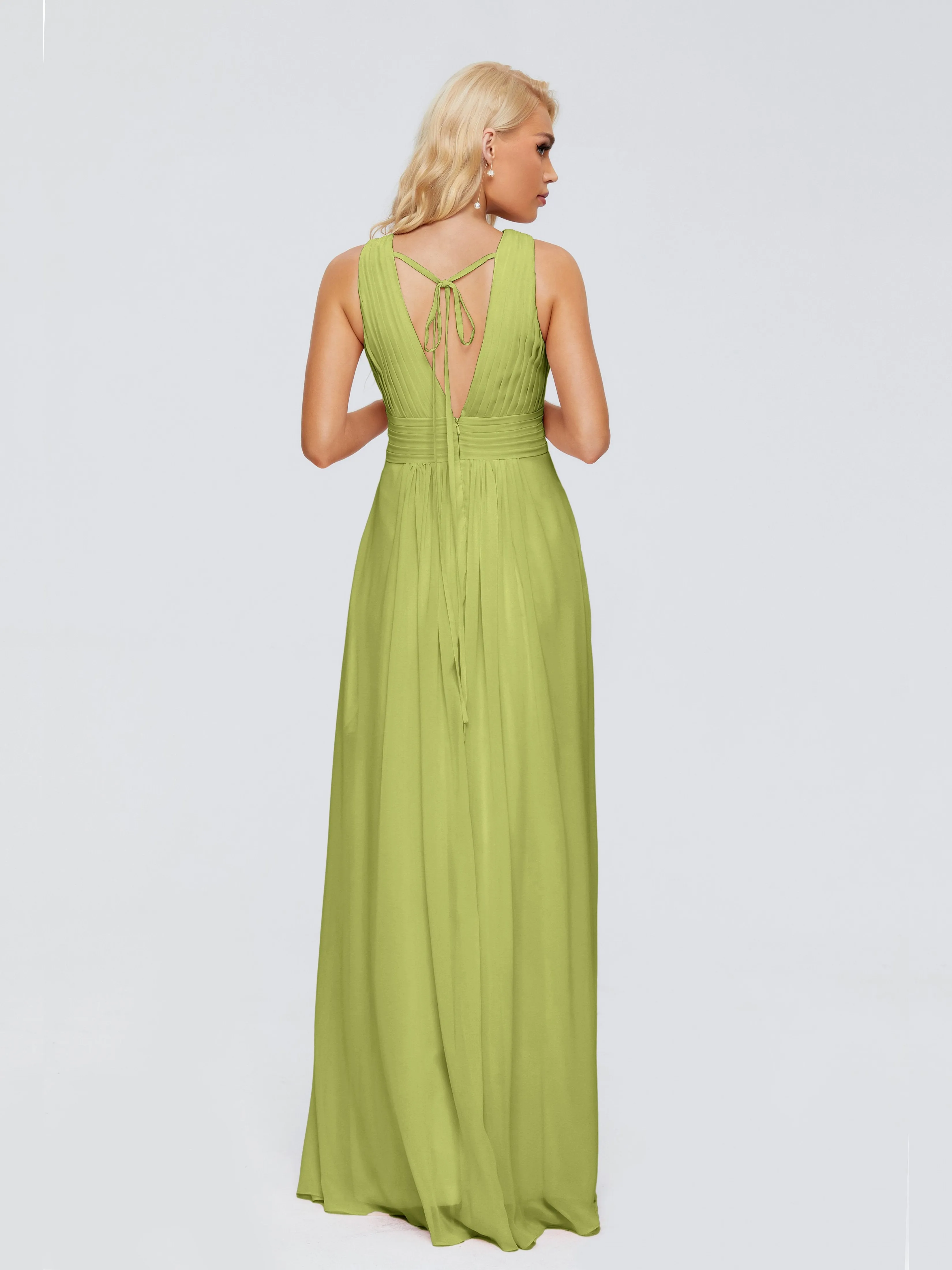 Juliana Modest A-line Chiffon Bridesmaid Dresses