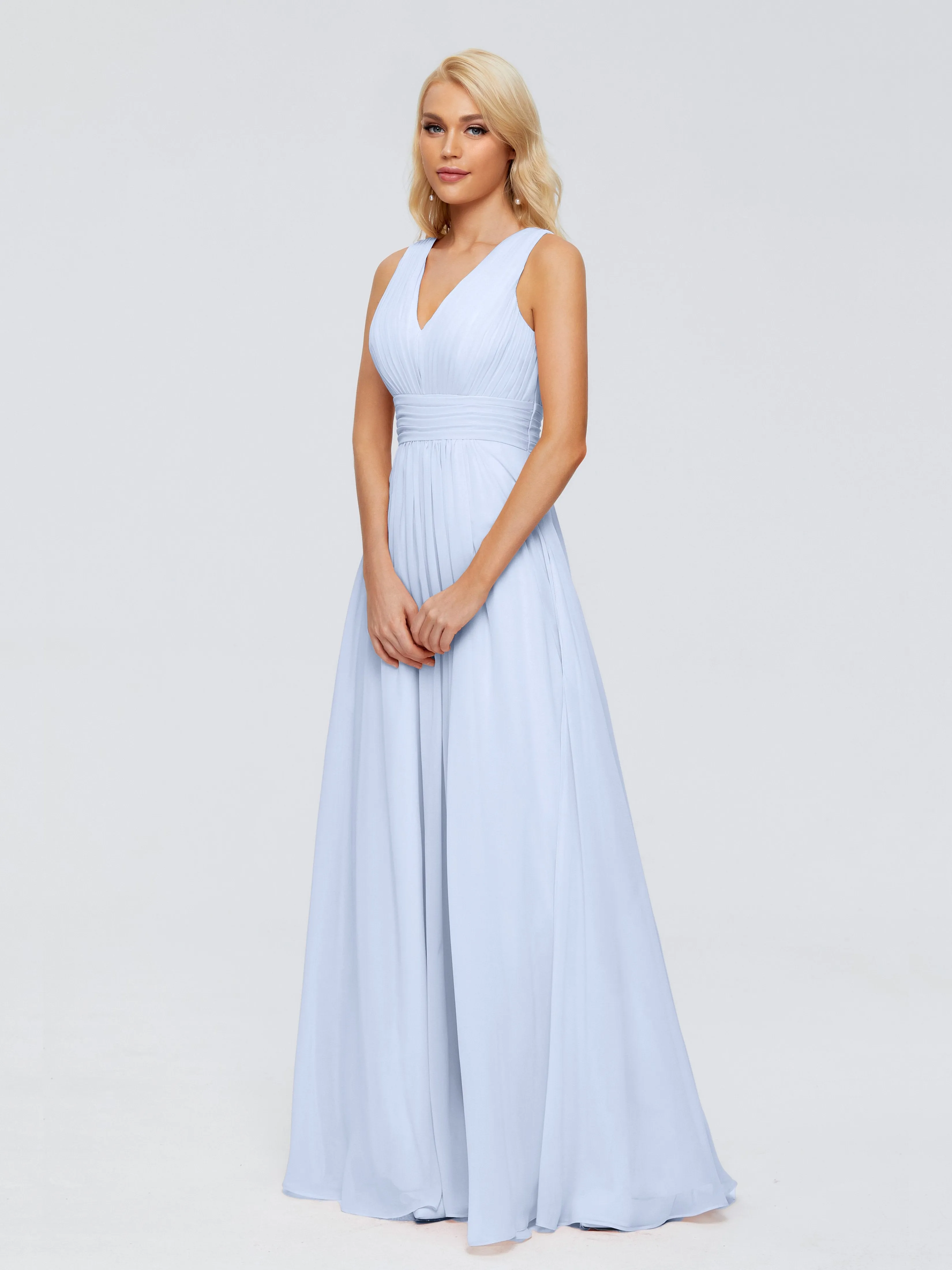 Juliana Modest A-line Chiffon Bridesmaid Dresses