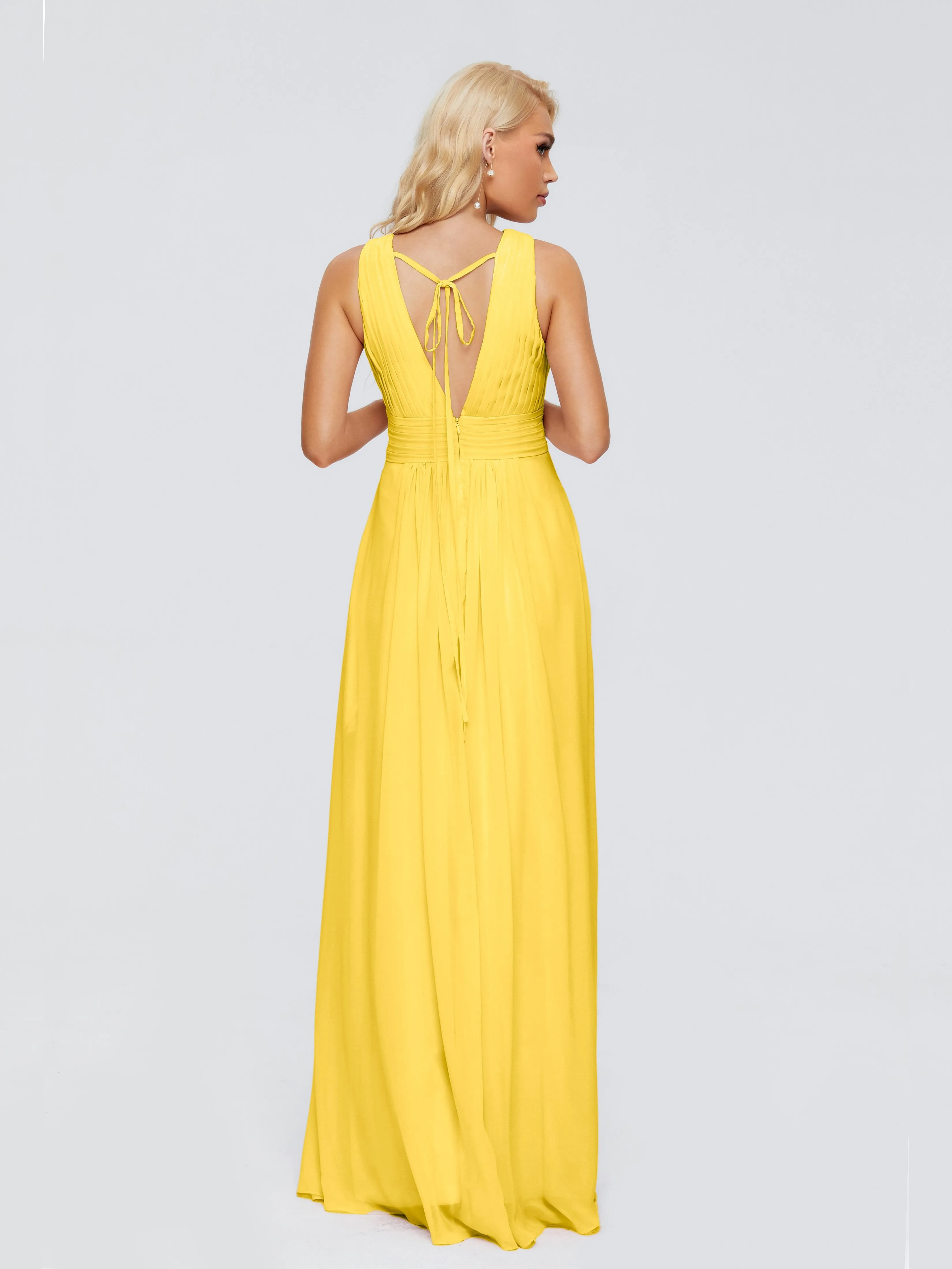 Juliana Modest A-line Chiffon Bridesmaid Dresses