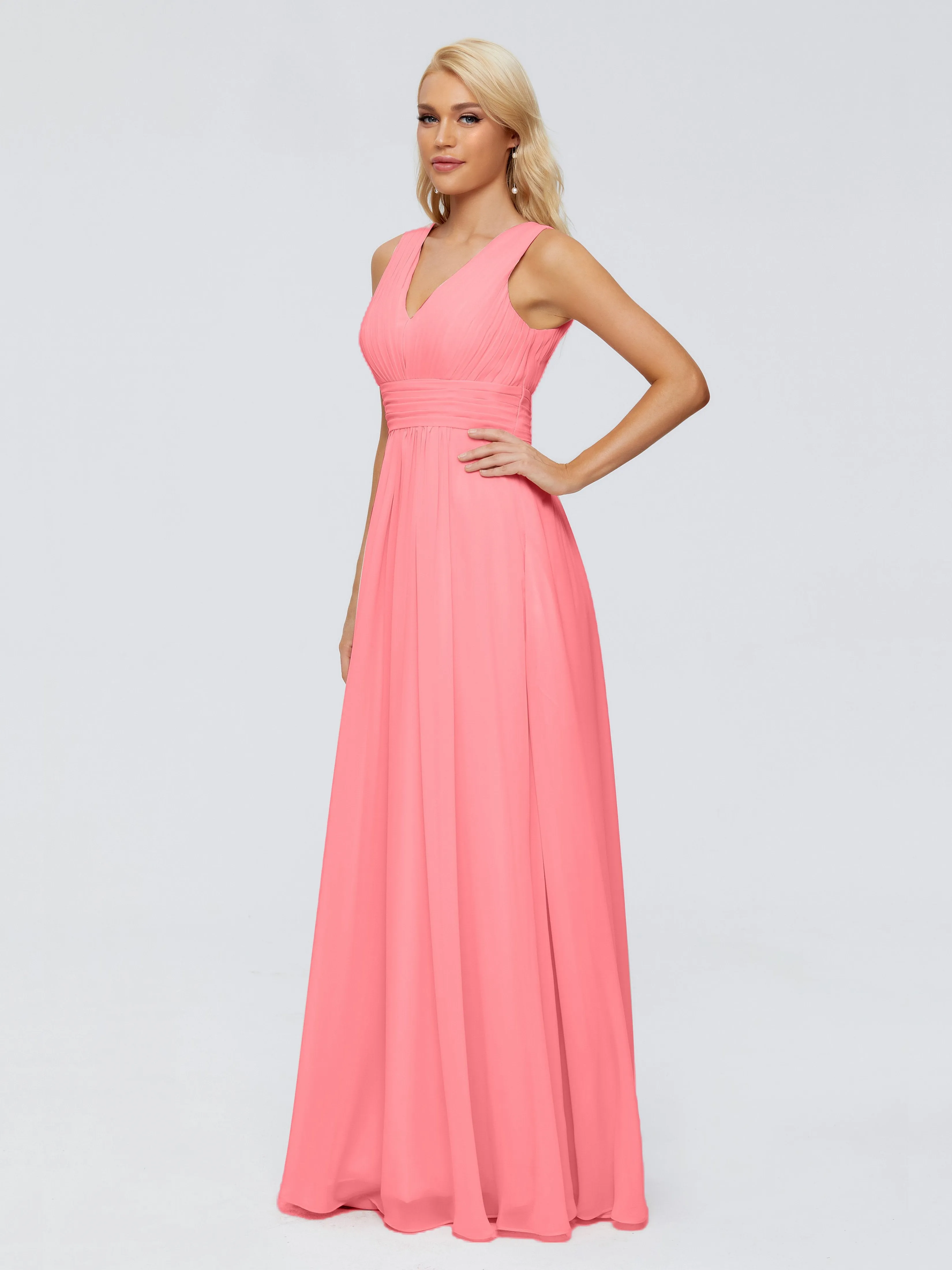 Juliana Modest A-line Chiffon Bridesmaid Dresses