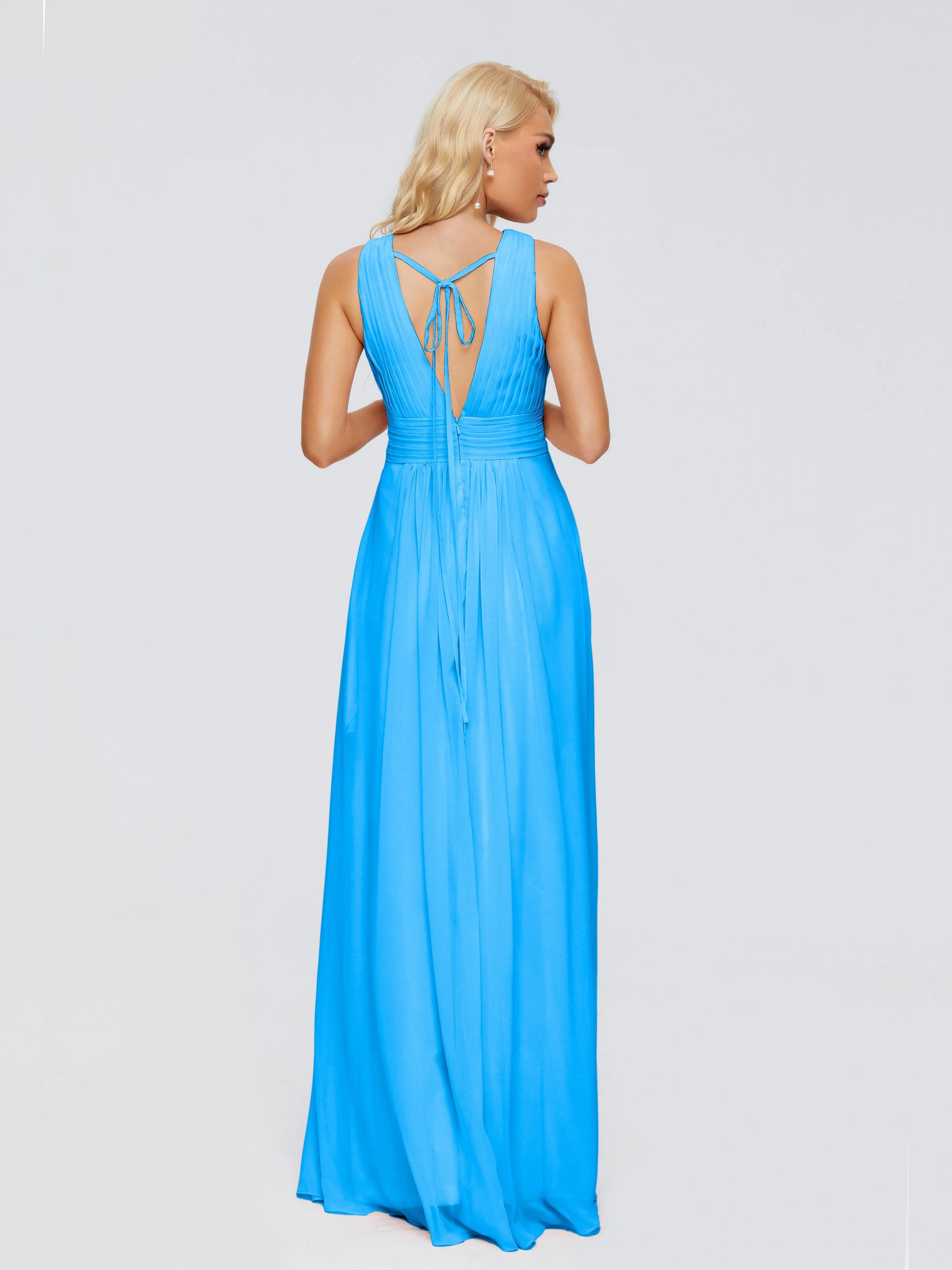 Juliana Modest A-line Chiffon Bridesmaid Dresses