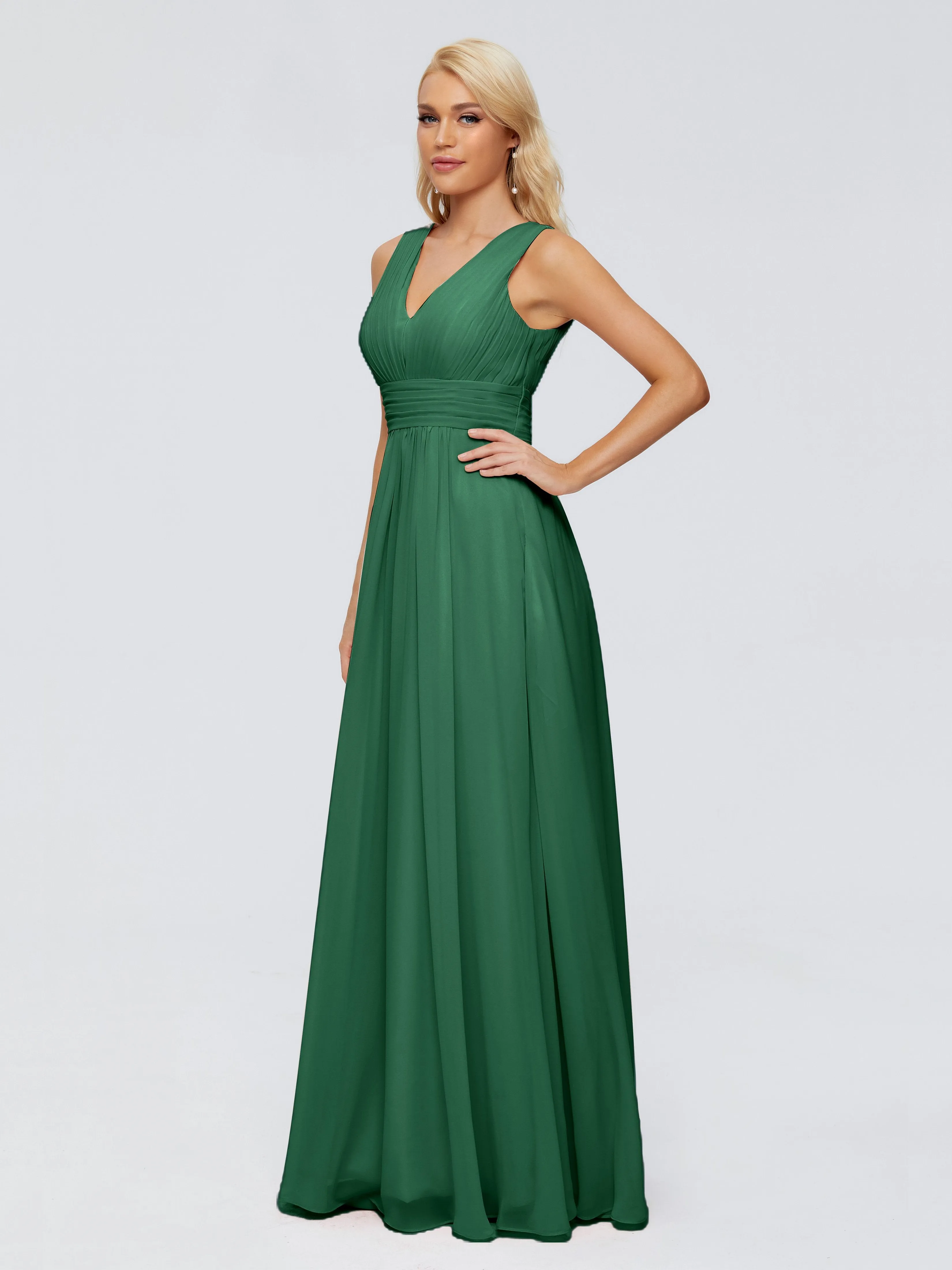 Juliana Modest A-line Chiffon Bridesmaid Dresses