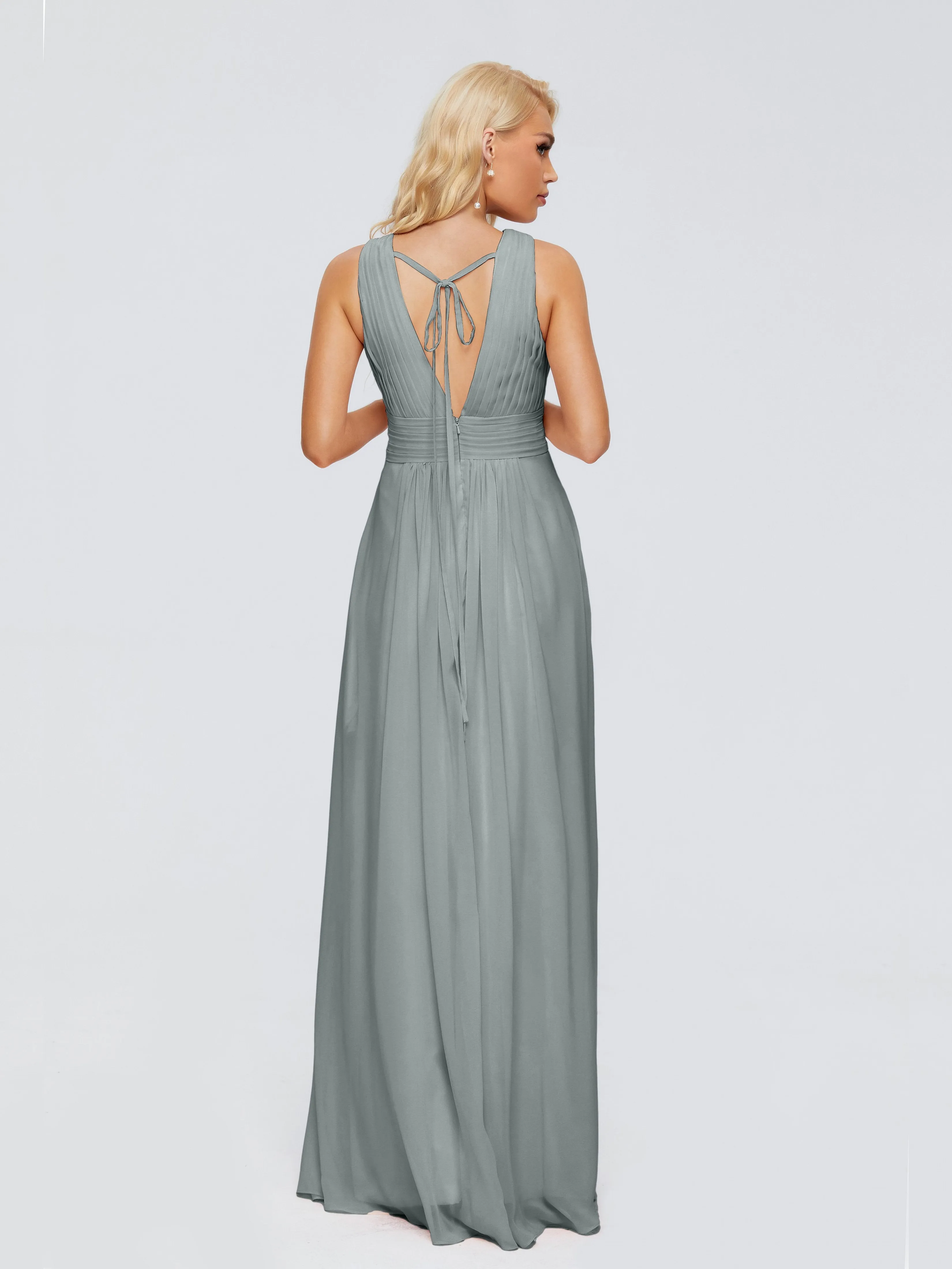 Juliana Modest A-line Chiffon Bridesmaid Dresses