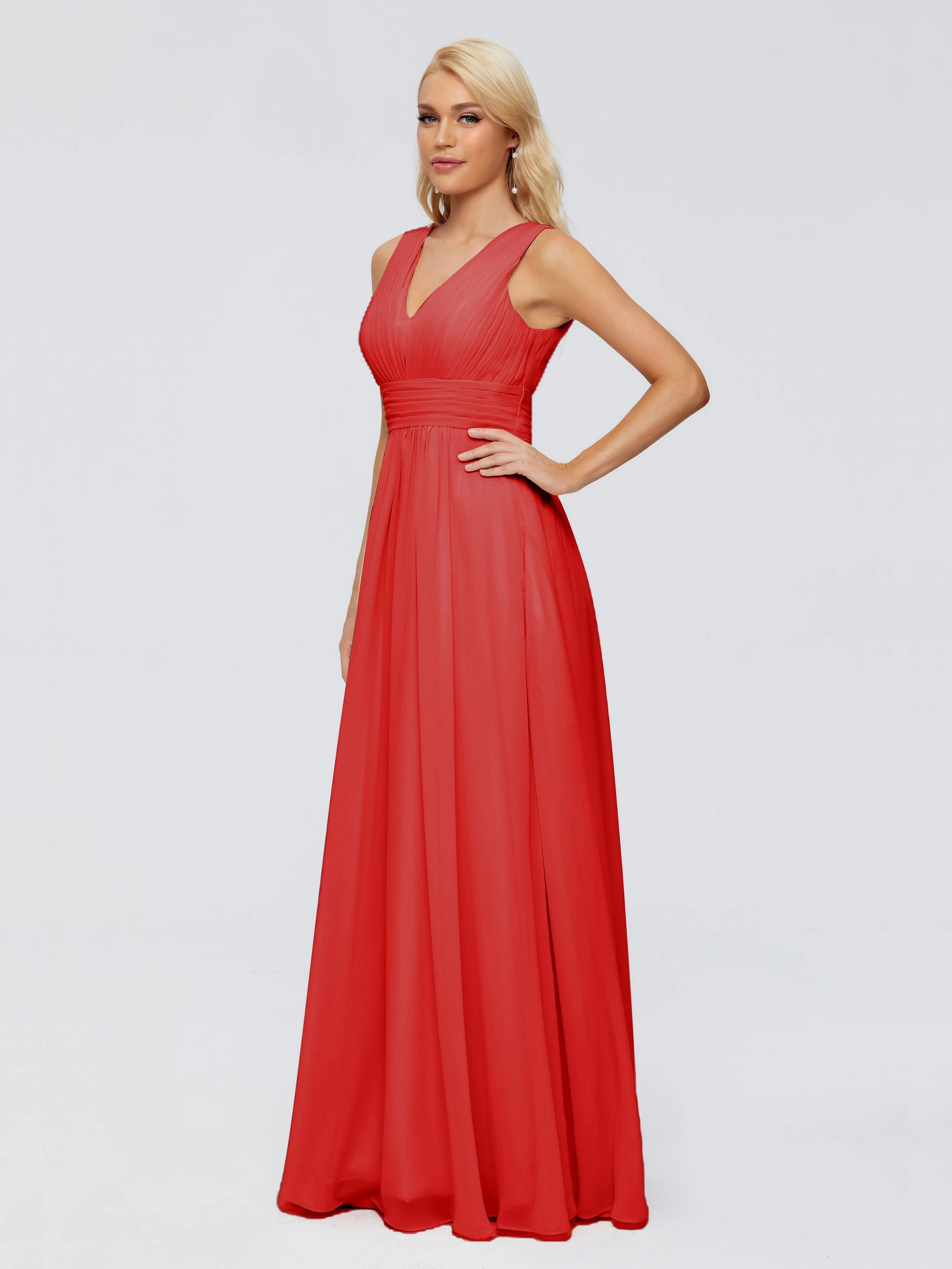 Juliana Modest A-line Chiffon Bridesmaid Dresses