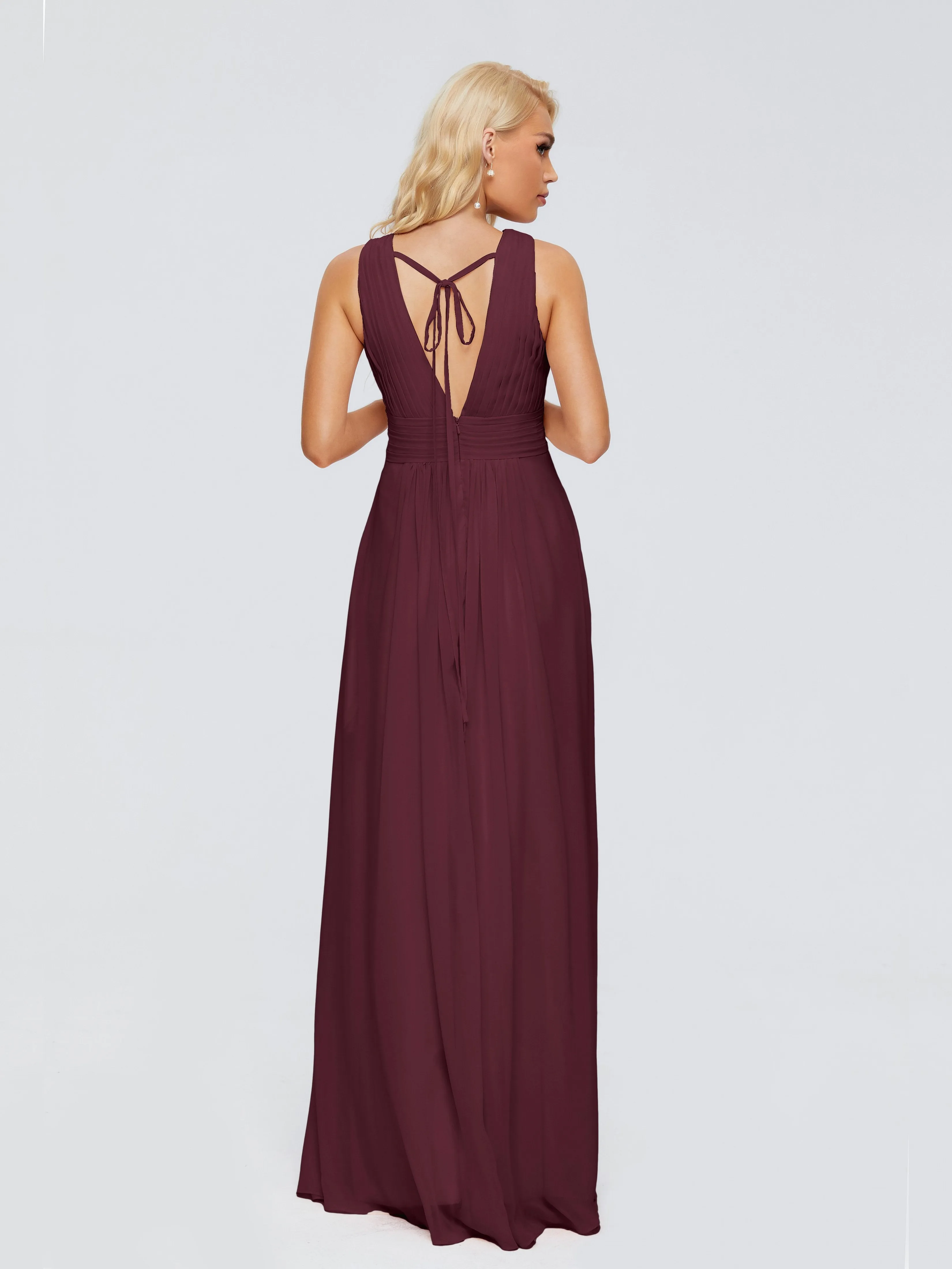 Juliana Modest A-line Chiffon Bridesmaid Dresses