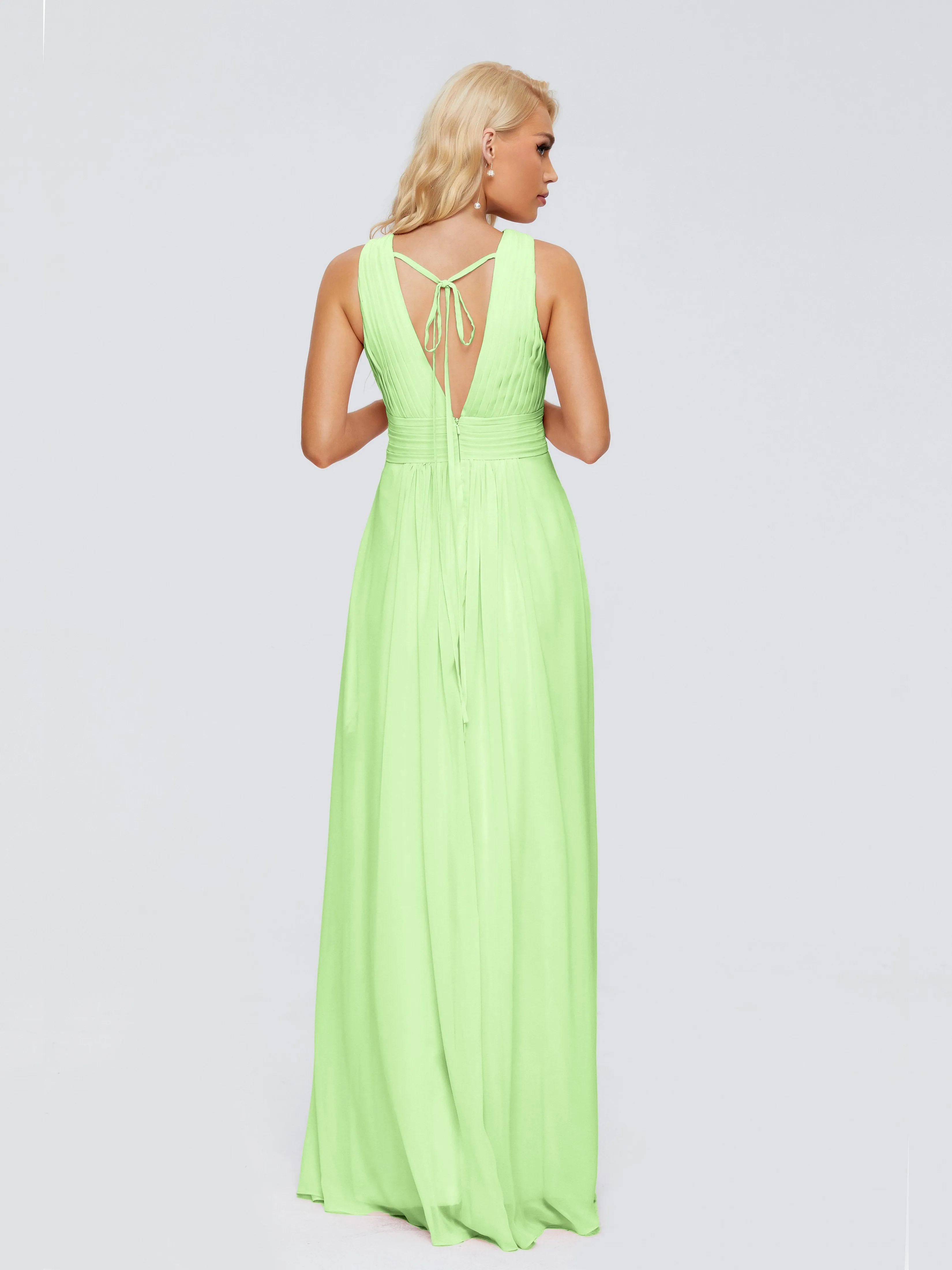 Juliana Modest A-line Chiffon Bridesmaid Dresses