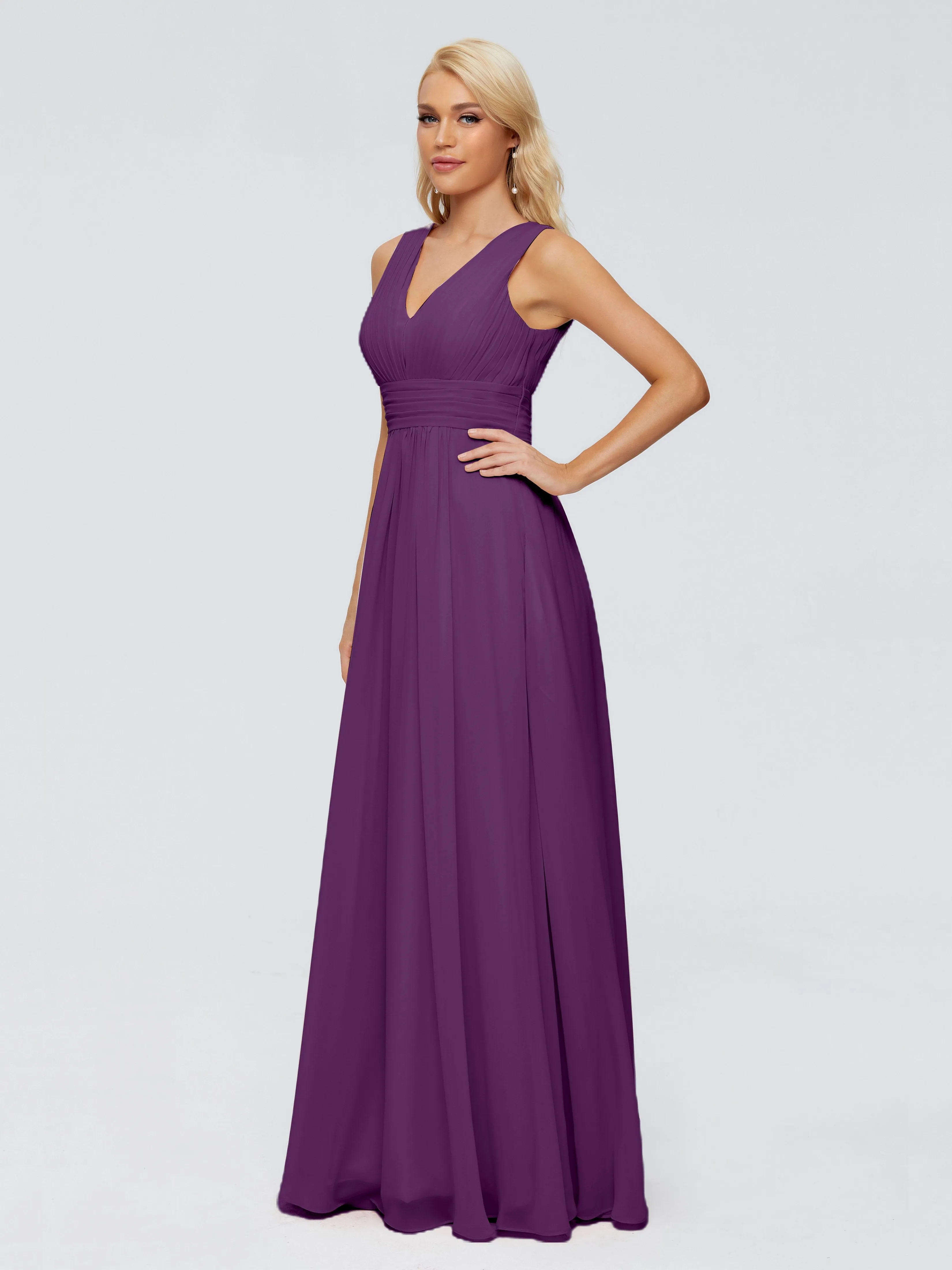 Juliana Modest A-line Chiffon Bridesmaid Dresses