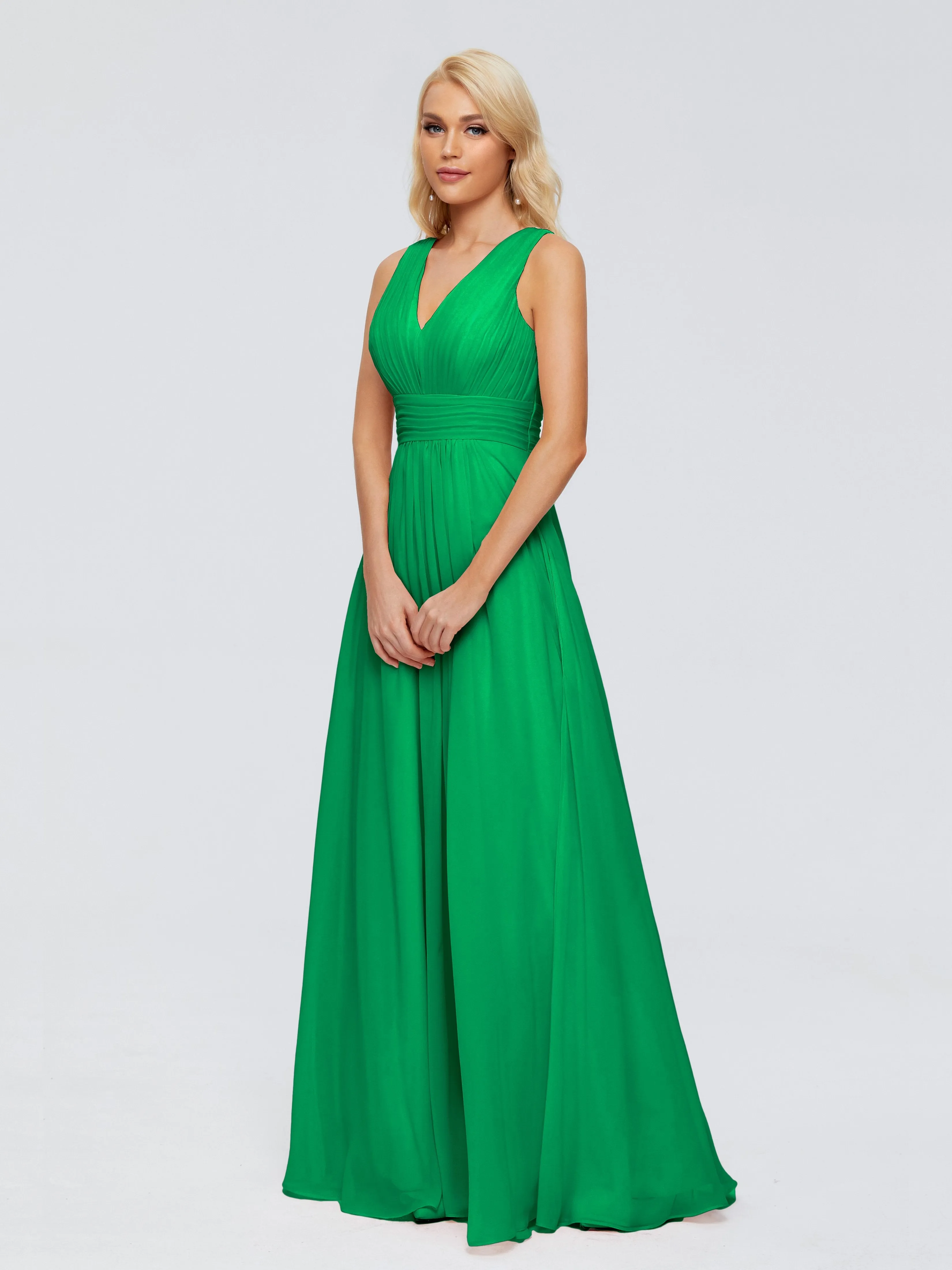 Juliana Modest A-line Chiffon Bridesmaid Dresses