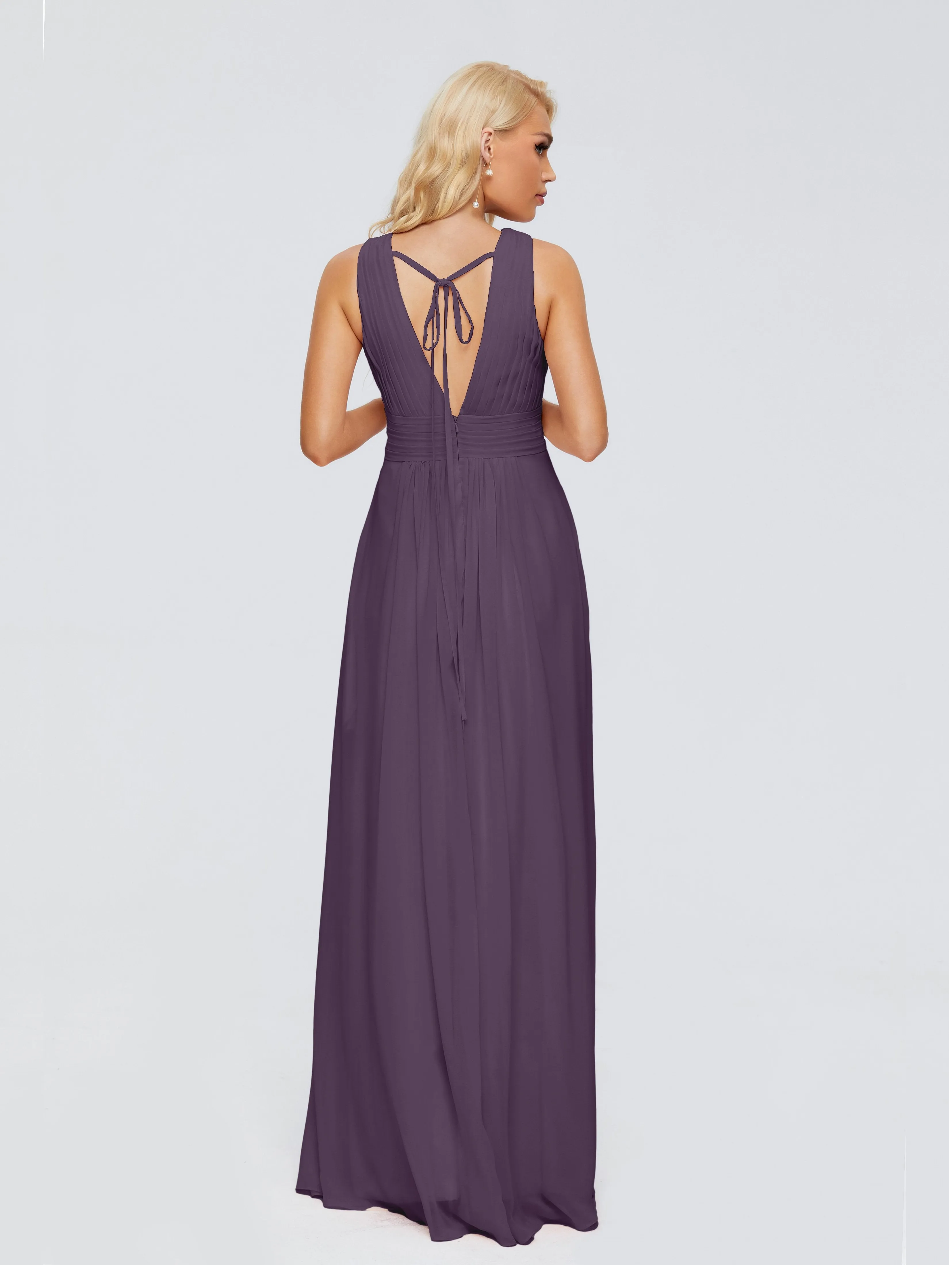 Juliana Modest A-line Chiffon Bridesmaid Dresses