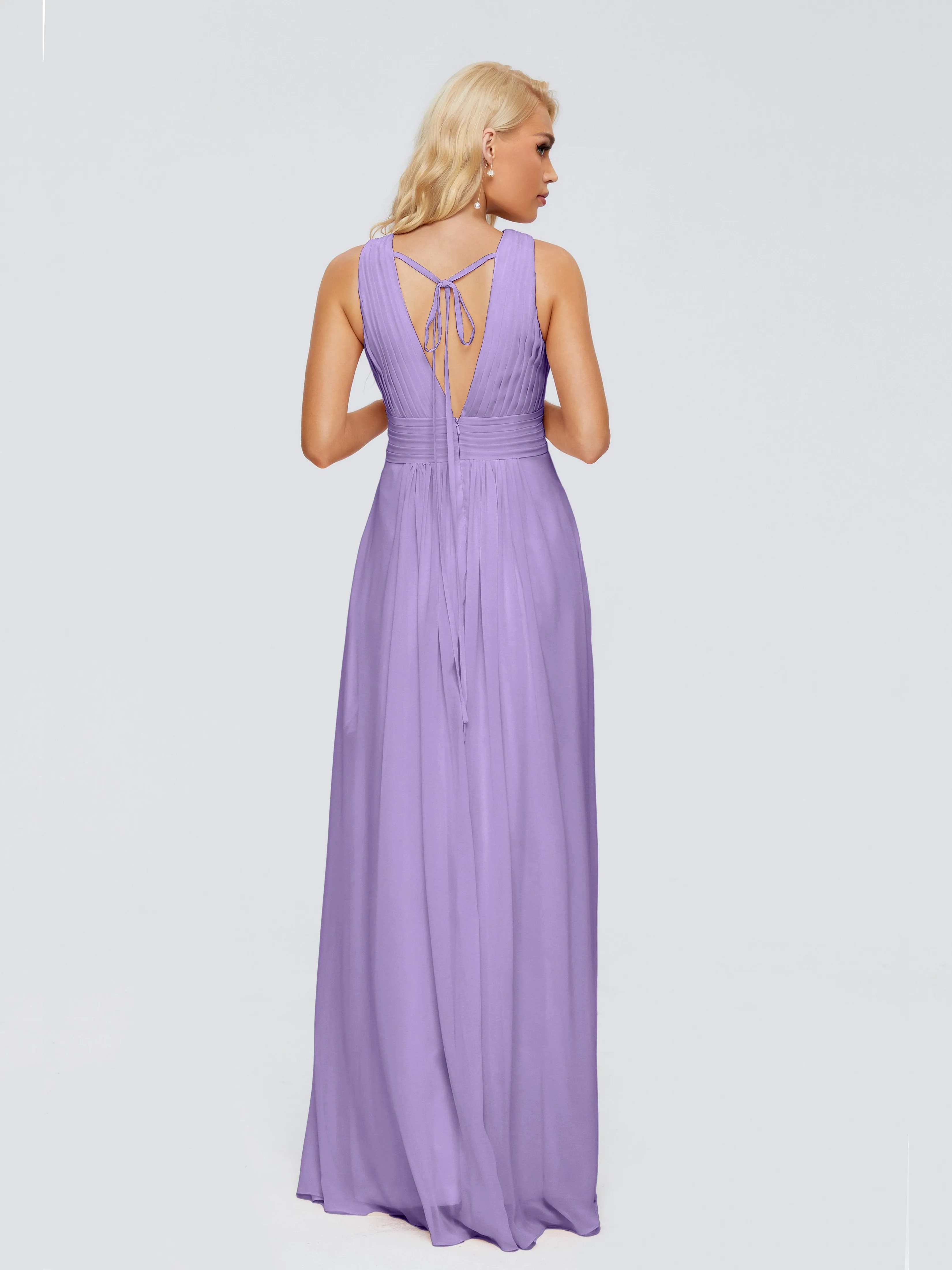 Juliana Modest A-line Chiffon Bridesmaid Dresses