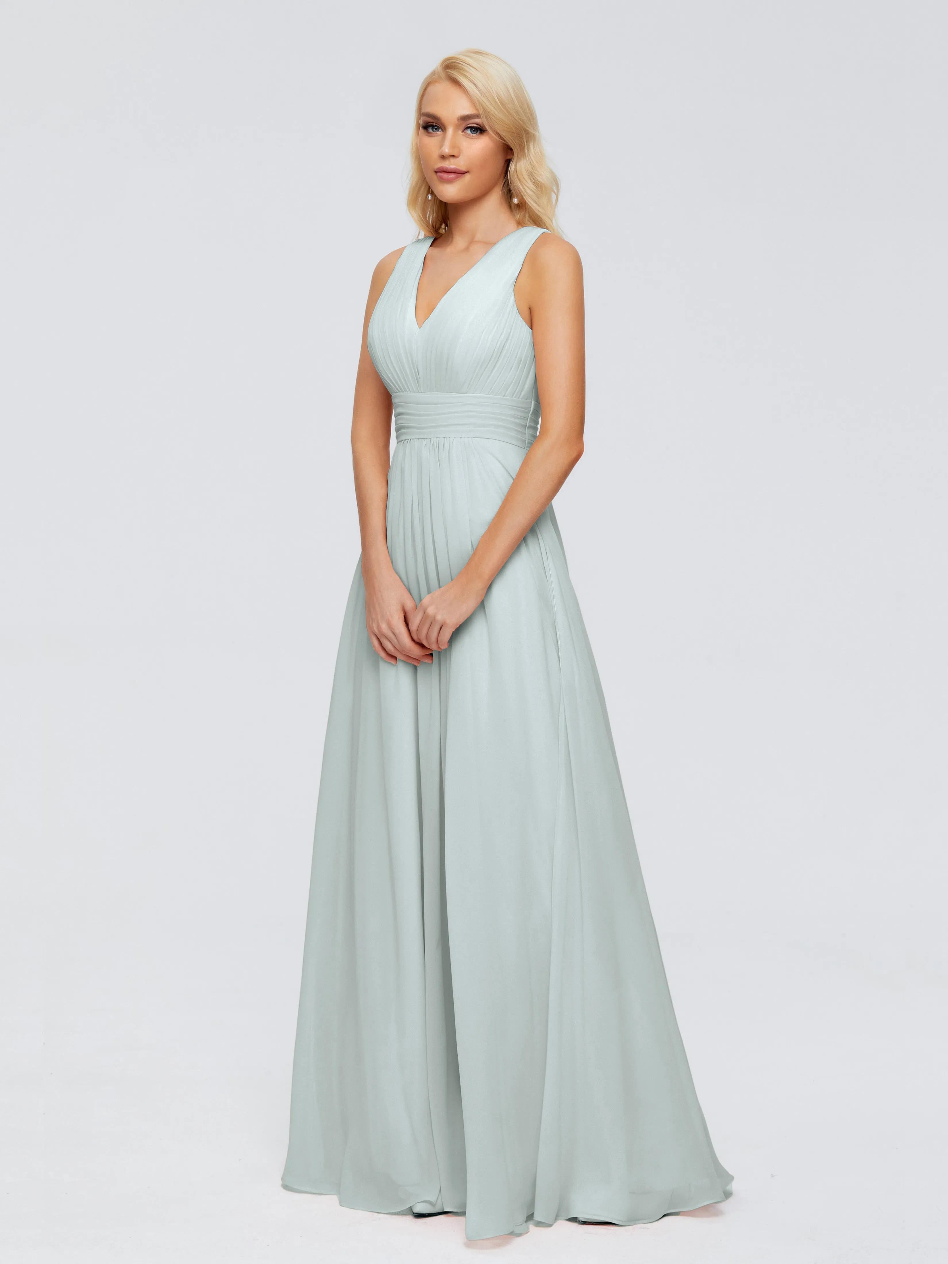 Juliana Modest A-line Chiffon Bridesmaid Dresses