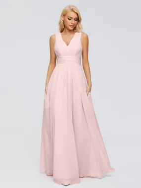 Juliana Modest A-line Chiffon Bridesmaid Dresses