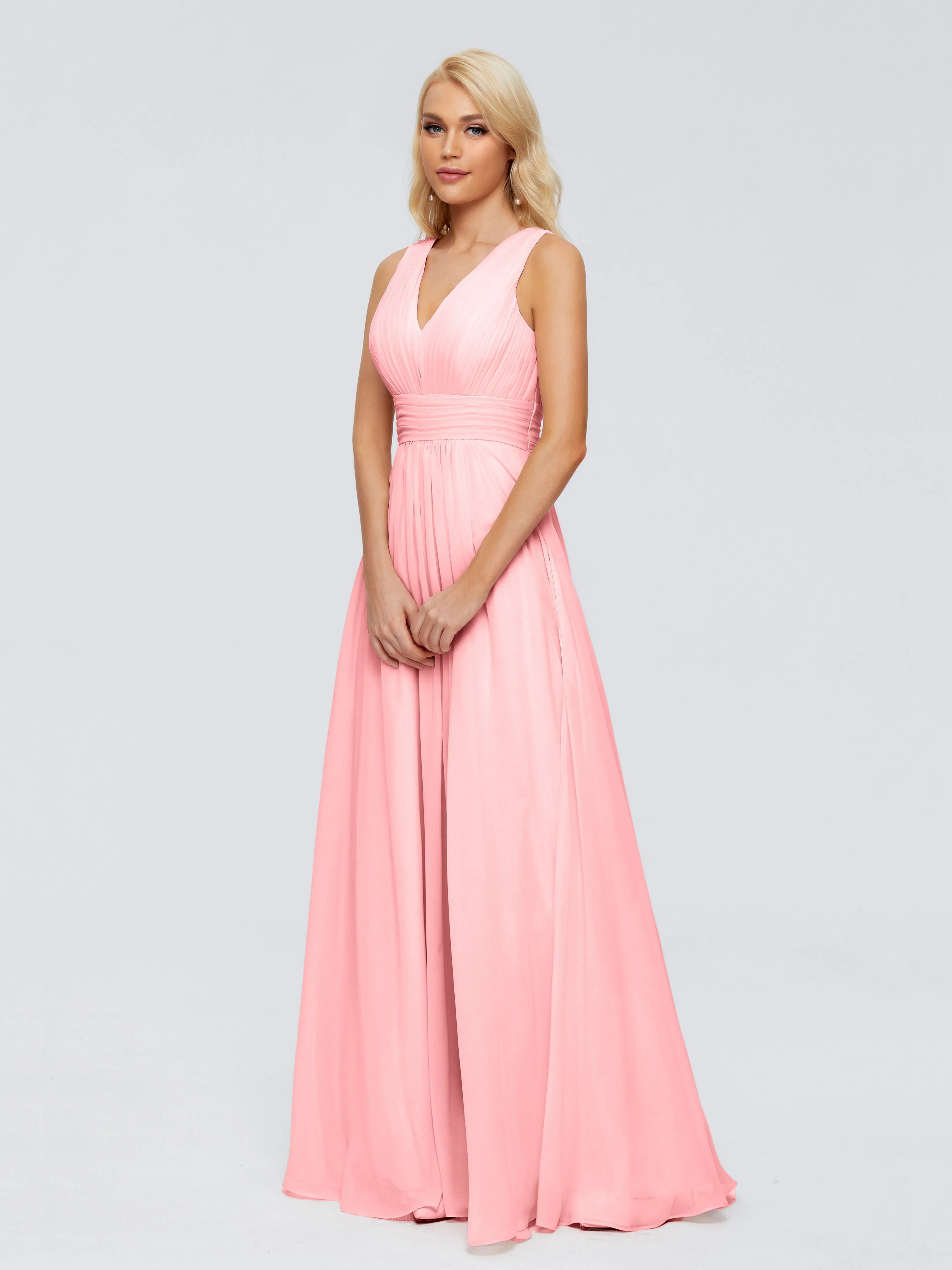 Juliana Modest A-line Chiffon Bridesmaid Dresses