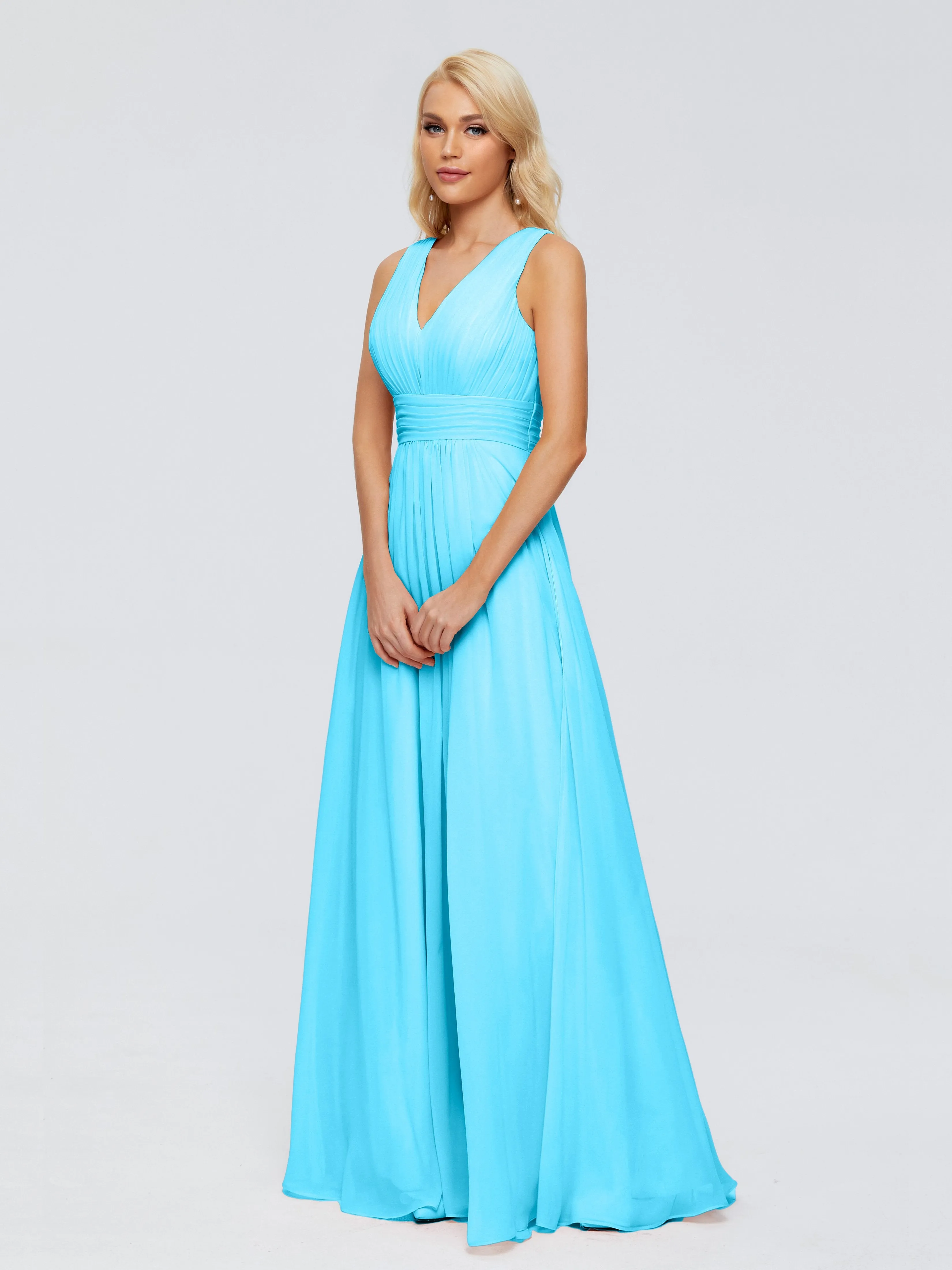 Juliana Modest A-line Chiffon Bridesmaid Dresses