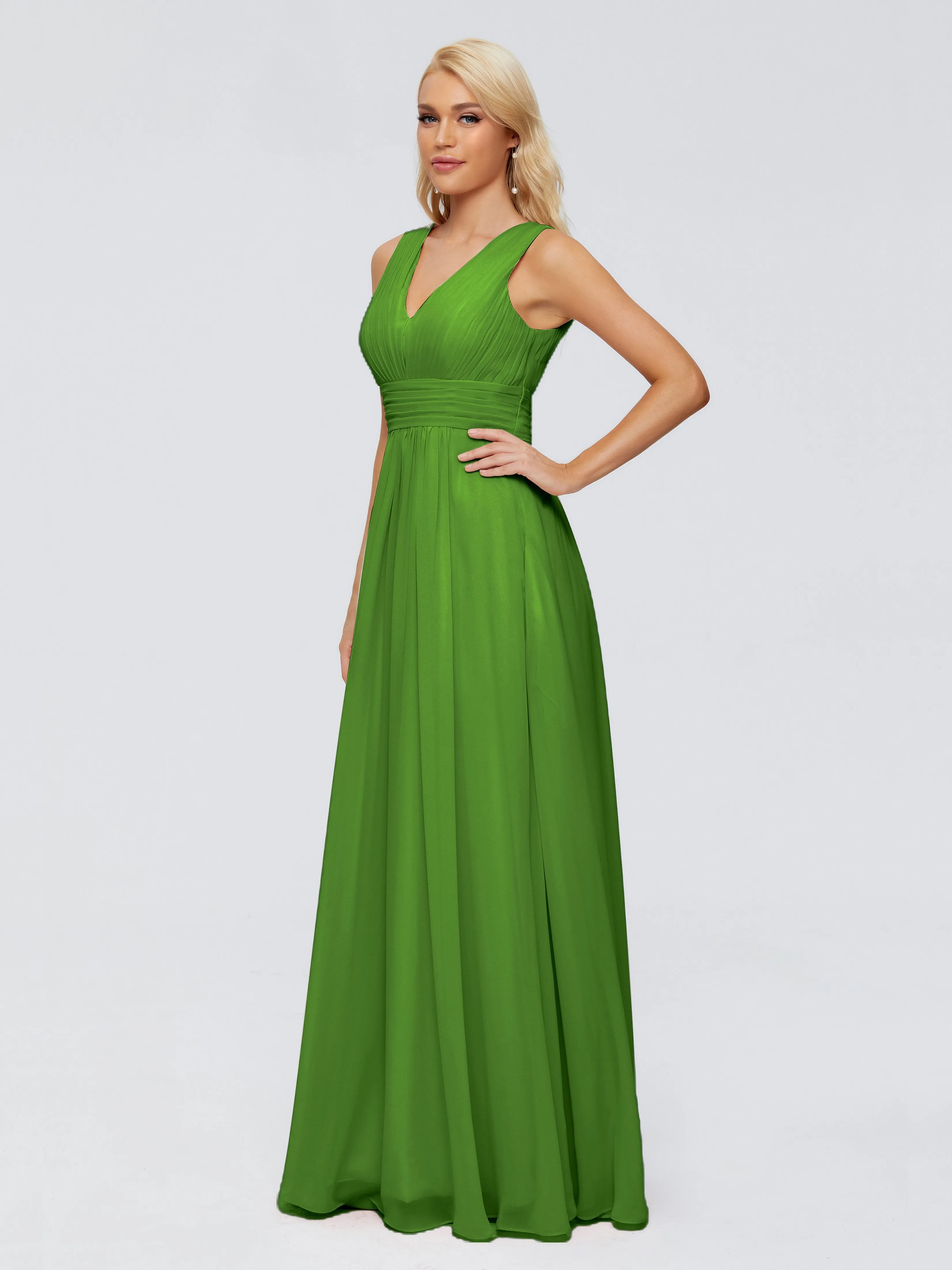 Juliana Modest A-line Chiffon Bridesmaid Dresses