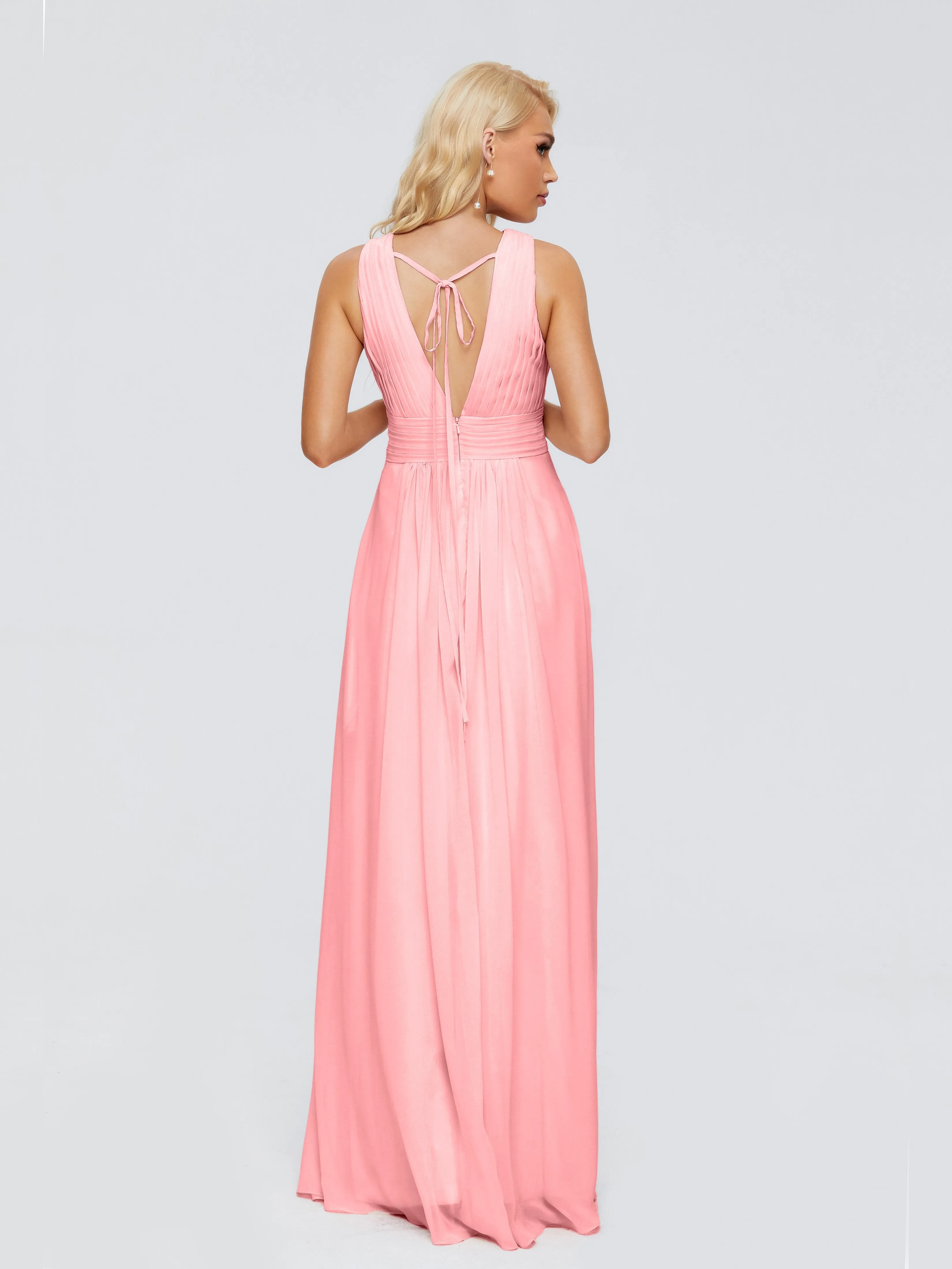 Juliana Modest A-line Chiffon Bridesmaid Dresses