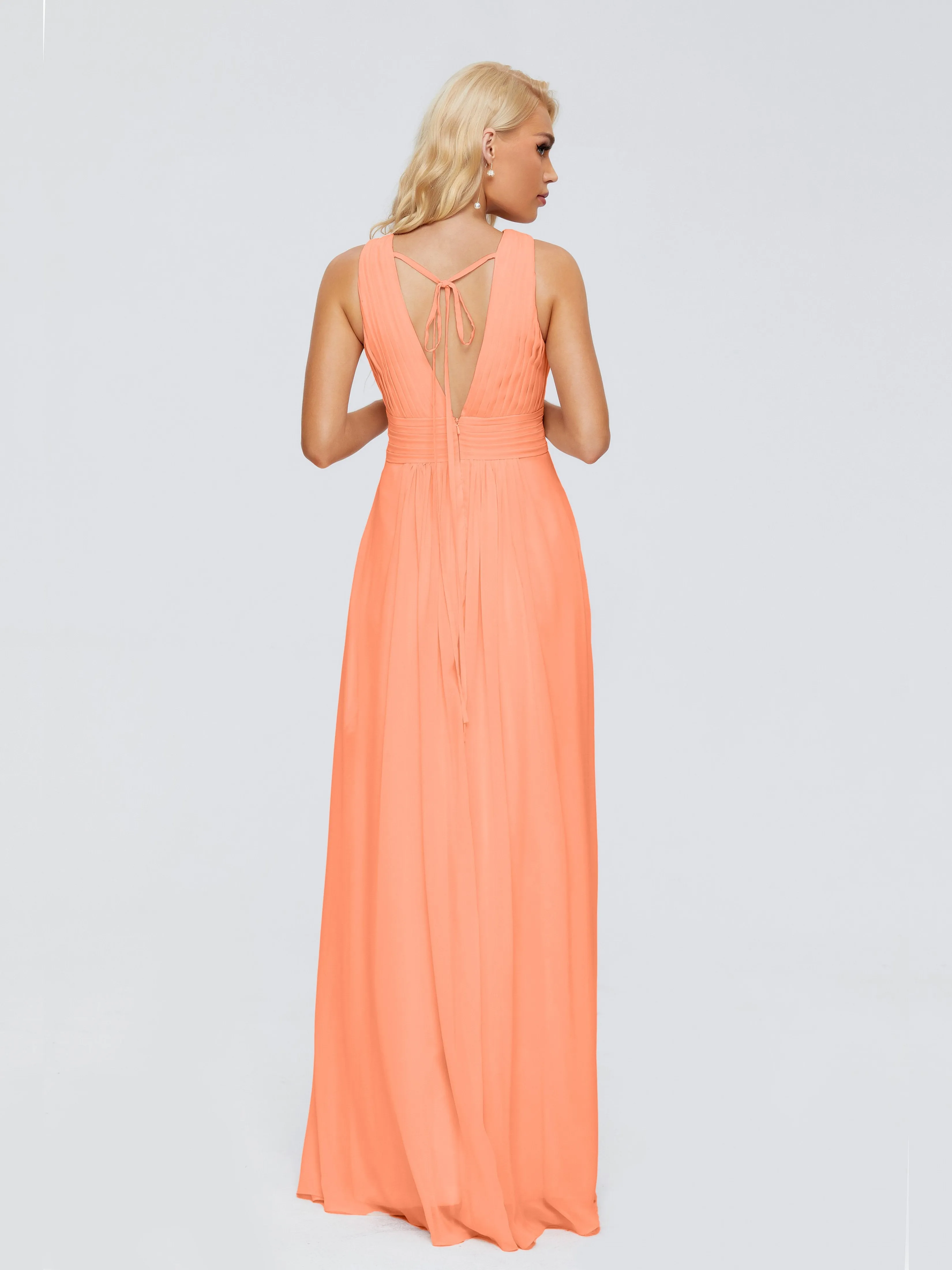 Juliana Modest A-line Chiffon Bridesmaid Dresses