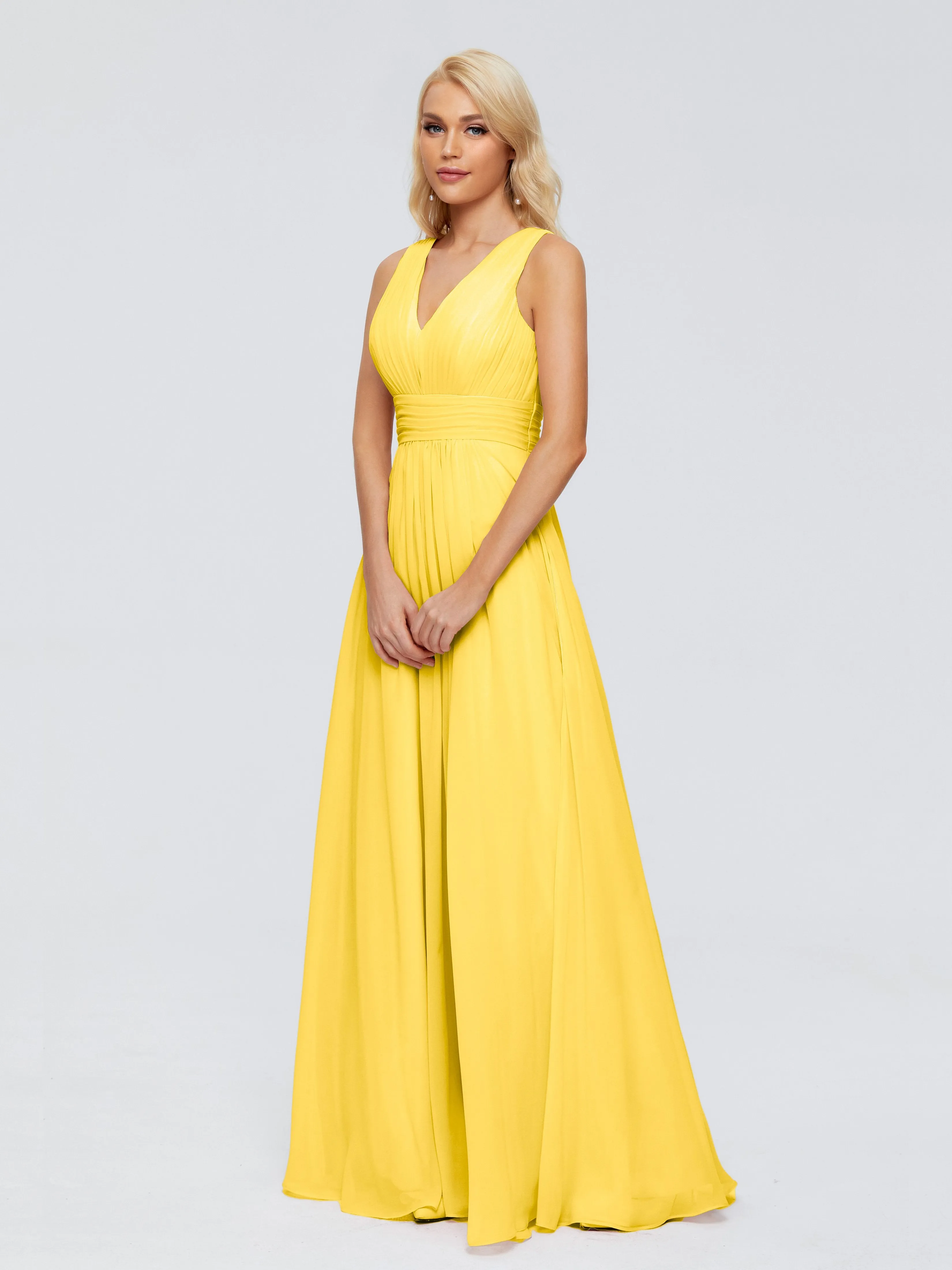 Juliana Modest A-line Chiffon Bridesmaid Dresses