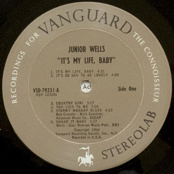 Junior Wells - It's My Life Baby (LP, Album) (NM or M-)