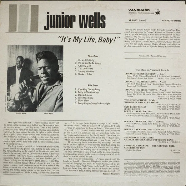 Junior Wells - It's My Life Baby (LP, Album) (NM or M-)