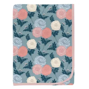 Kickee Pants-Print Swaddling Blanket-Stormy Sea Enchanted Floral