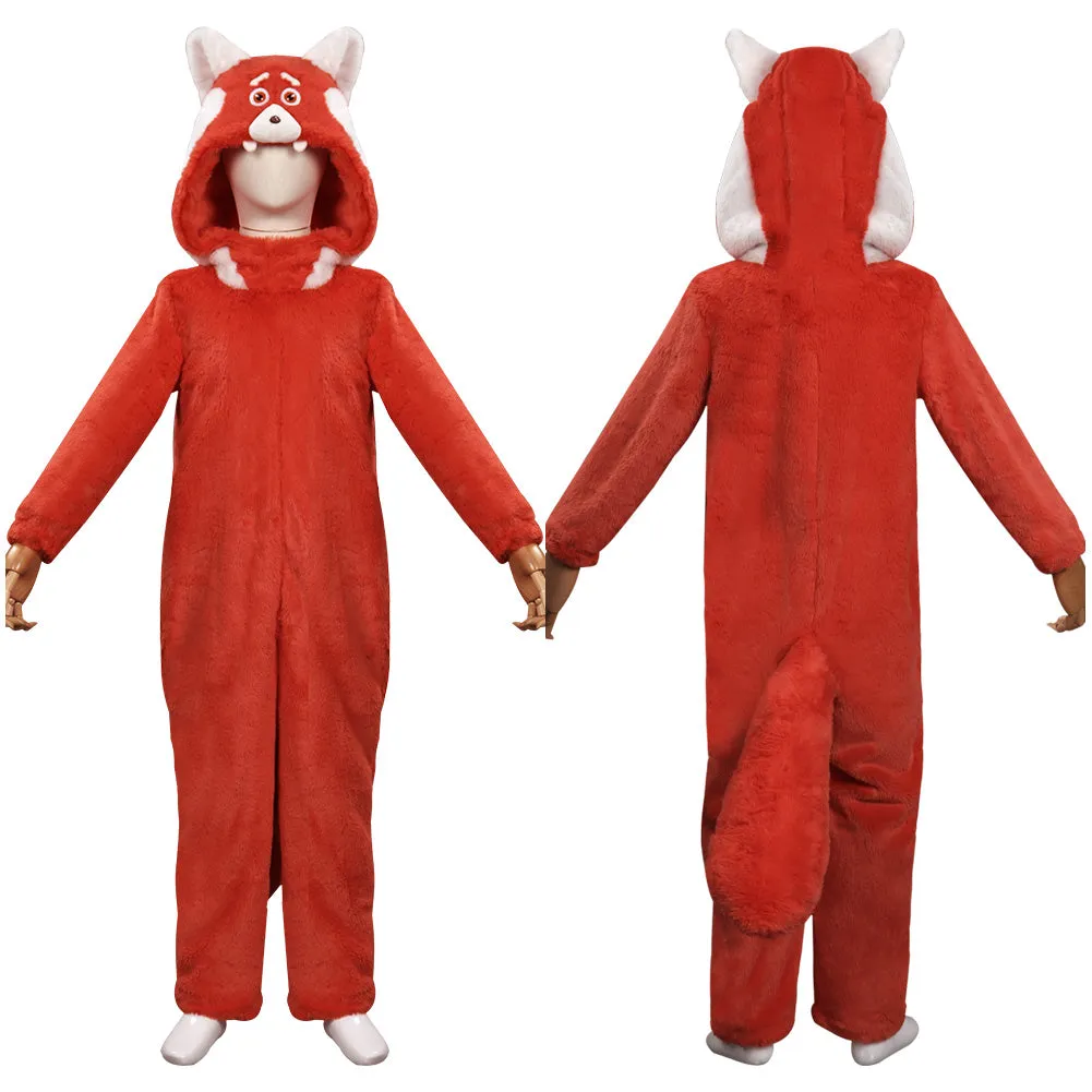 Kids Children Turning Red Mei Jumpsuit Sleepwear Cosplay Costume