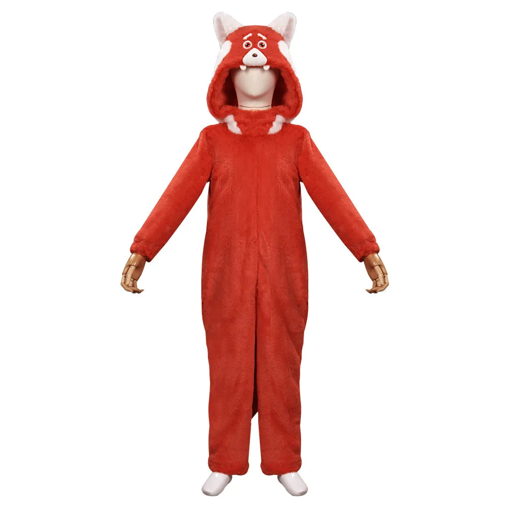 Kids Children Turning Red Mei Jumpsuit Sleepwear Cosplay Costume