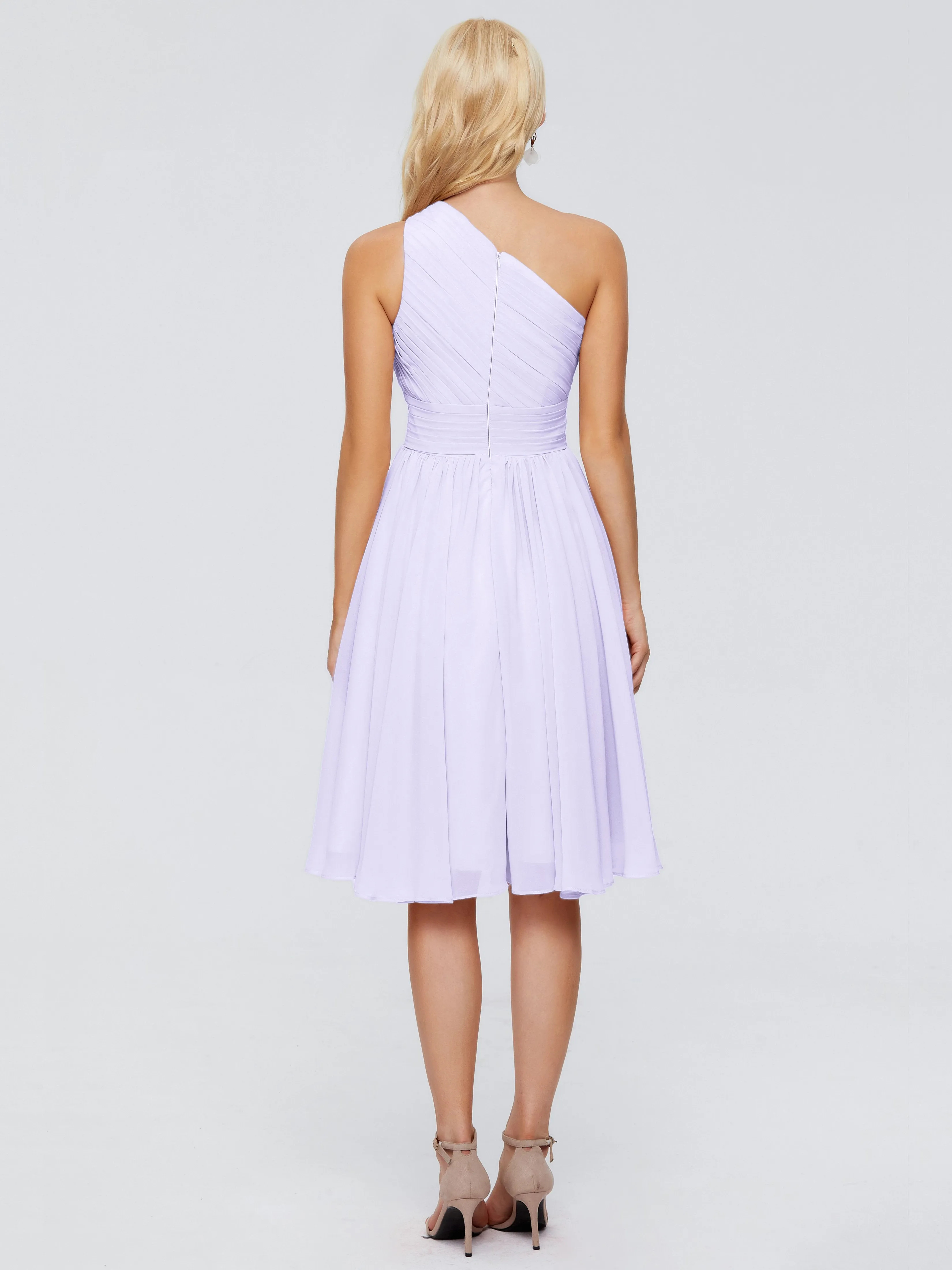 Kimberly Simple One Shoulder Short Bridesmaid Dresses