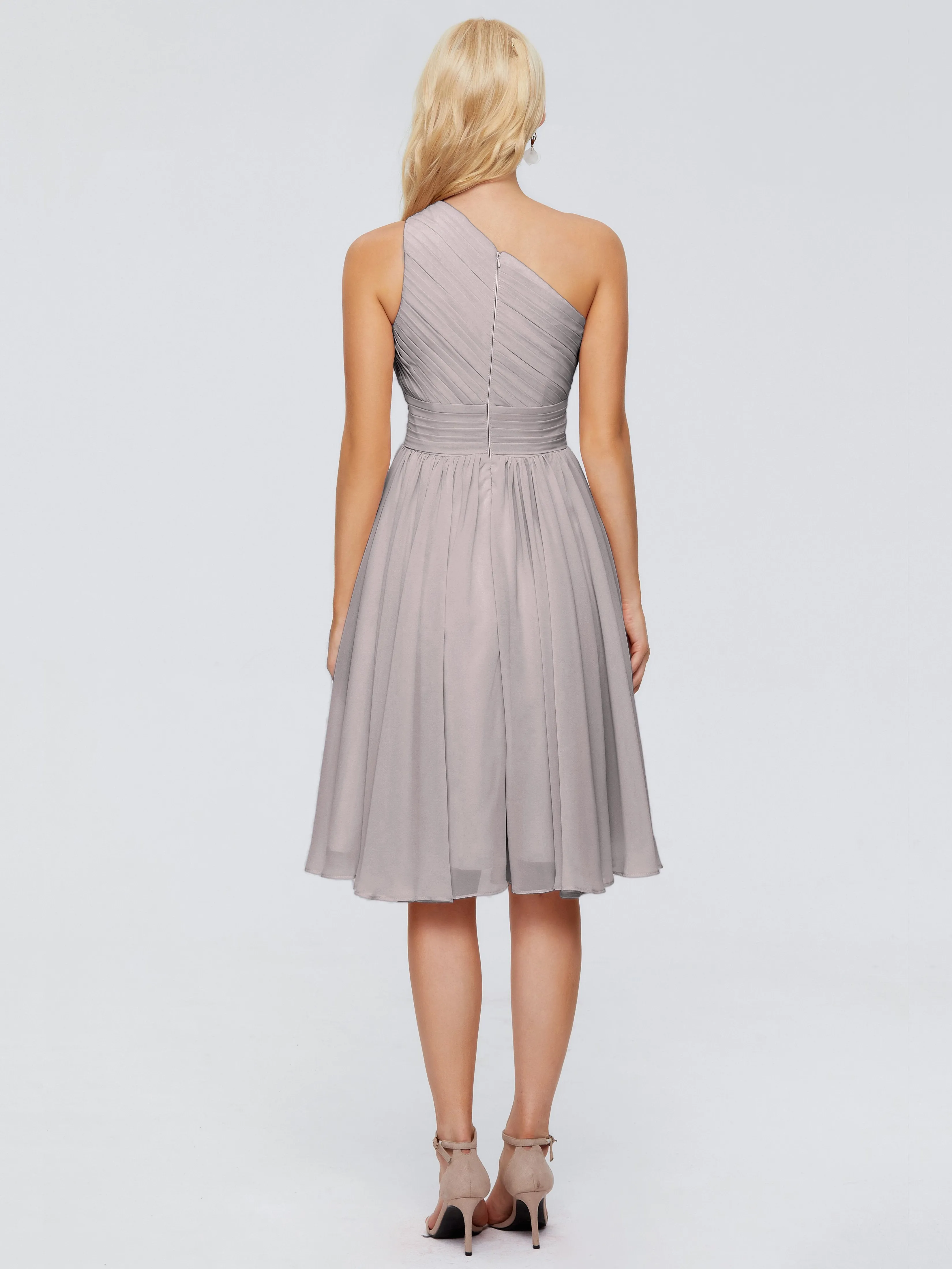 Kimberly Simple One Shoulder Short Bridesmaid Dresses