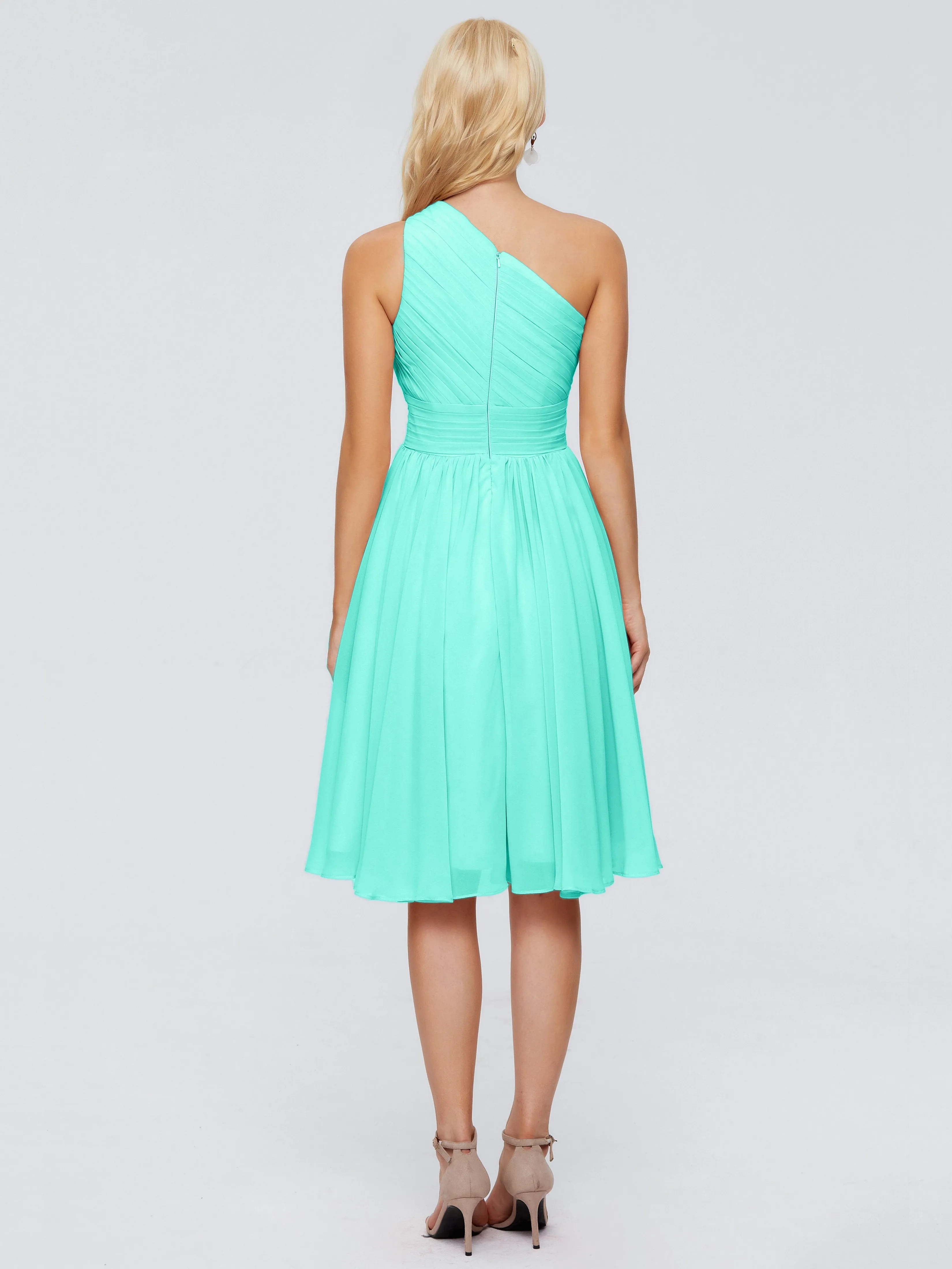 Kimberly Simple One Shoulder Short Bridesmaid Dresses