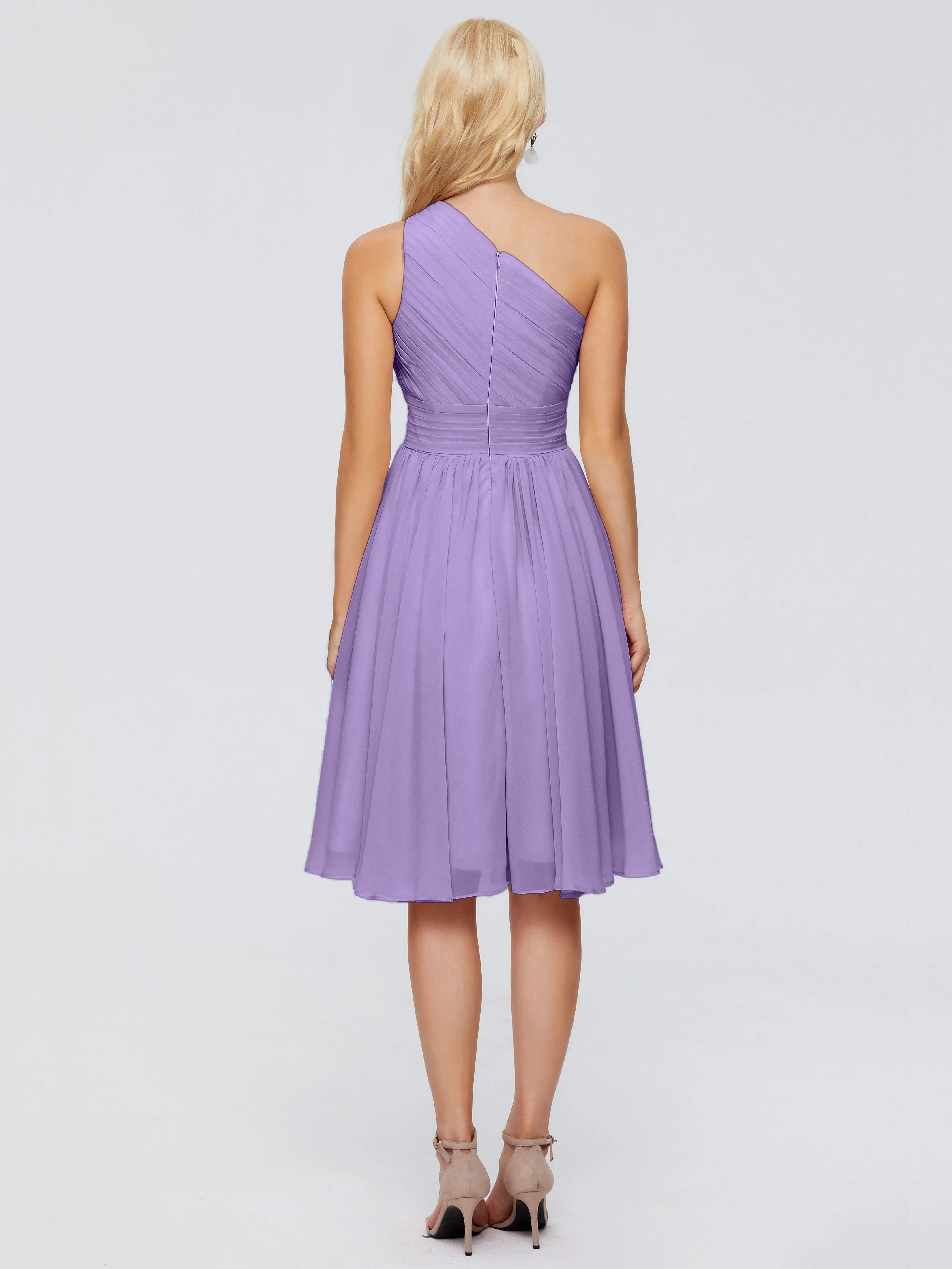 Kimberly Simple One Shoulder Short Bridesmaid Dresses