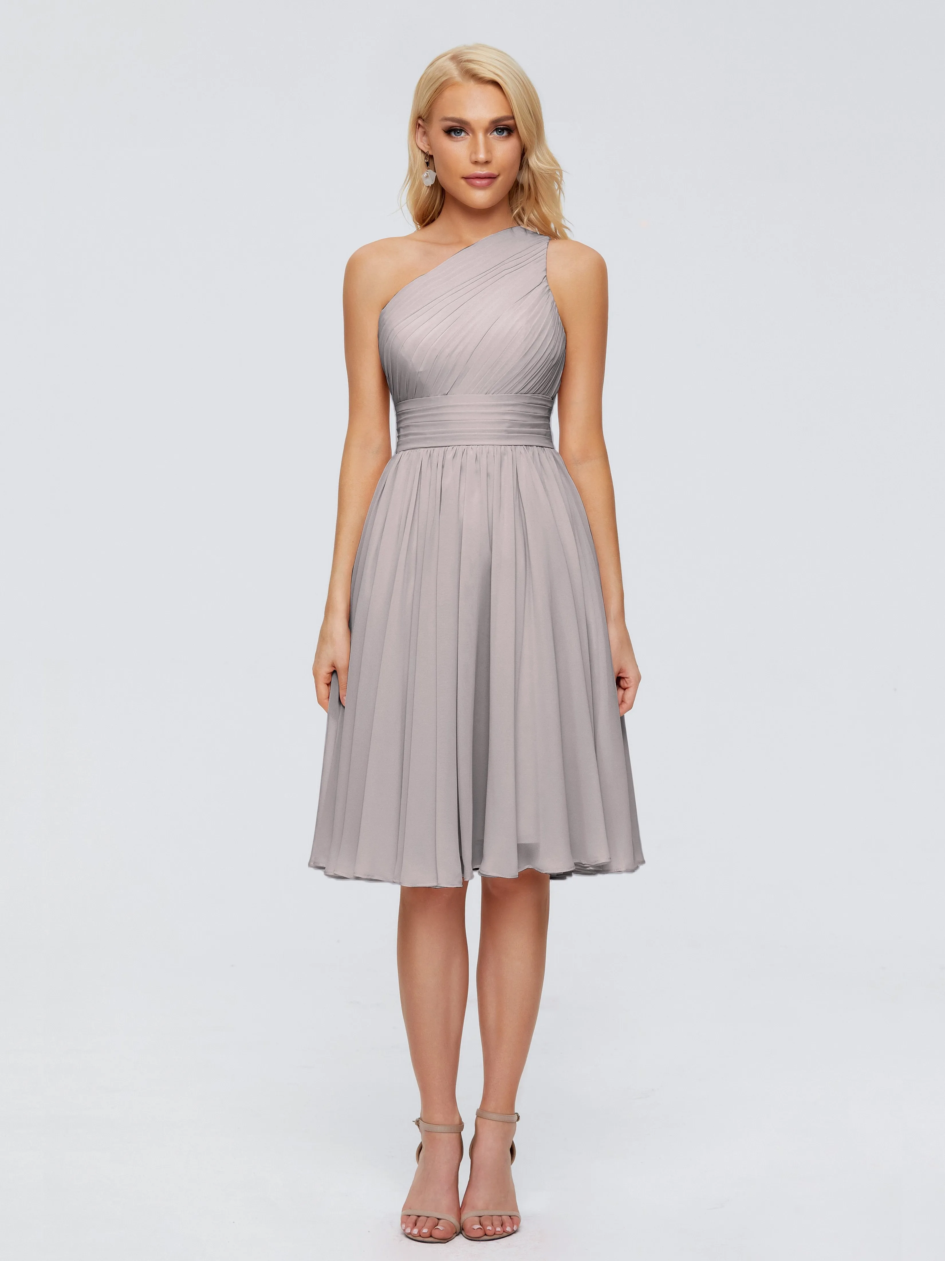 Kimberly Simple One Shoulder Short Bridesmaid Dresses