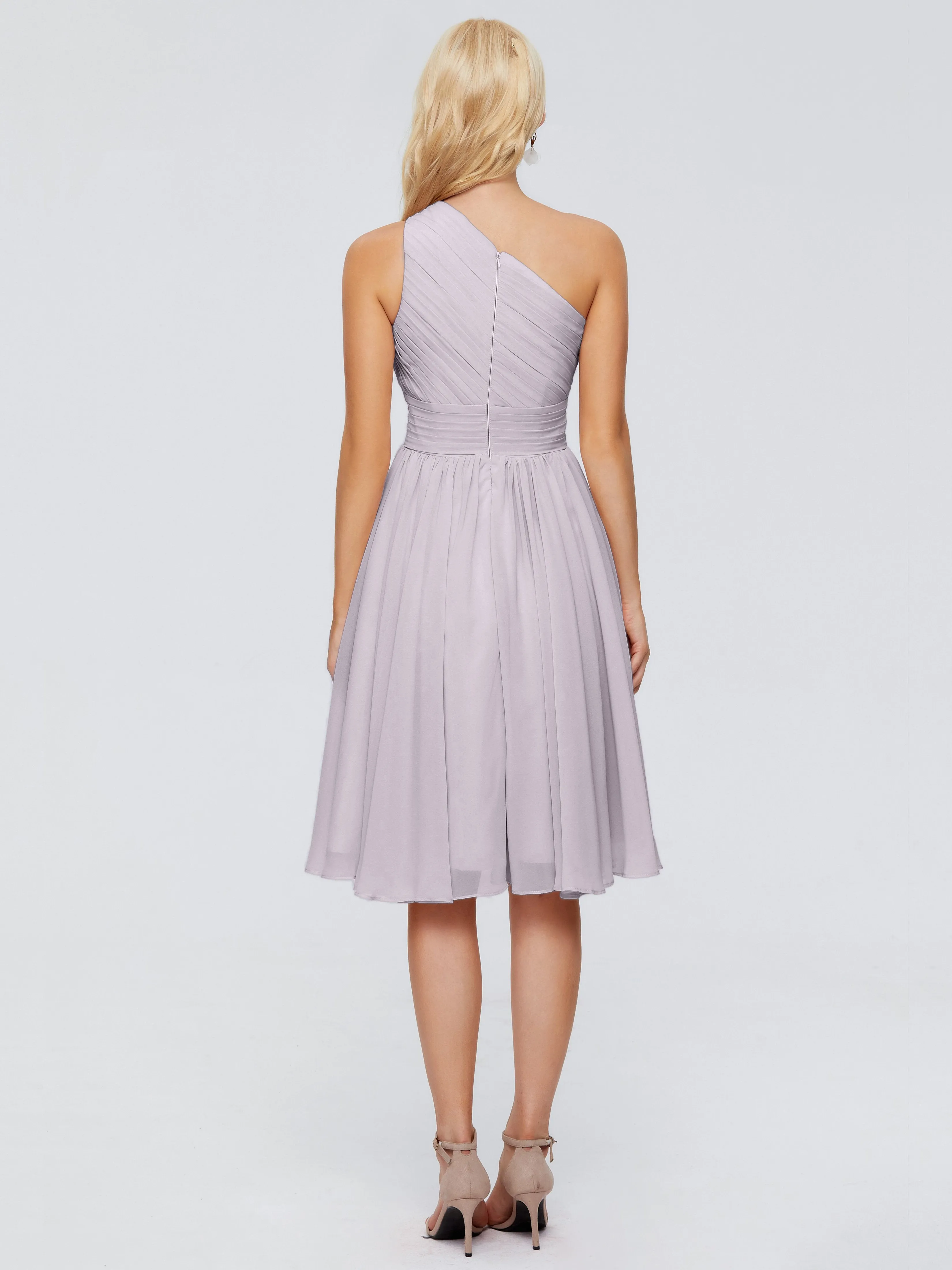 Kimberly Simple One Shoulder Short Bridesmaid Dresses