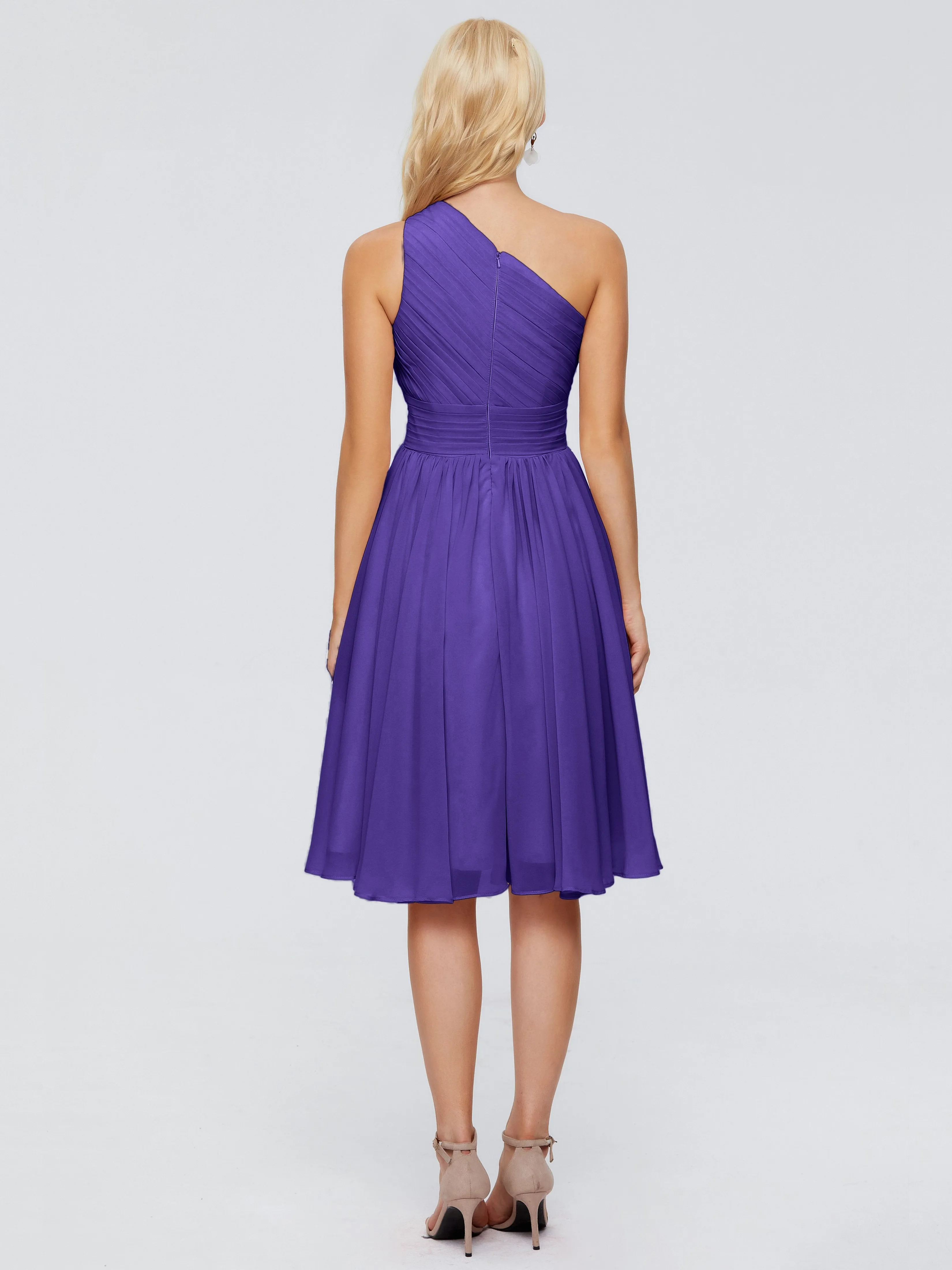 Kimberly Simple One Shoulder Short Bridesmaid Dresses