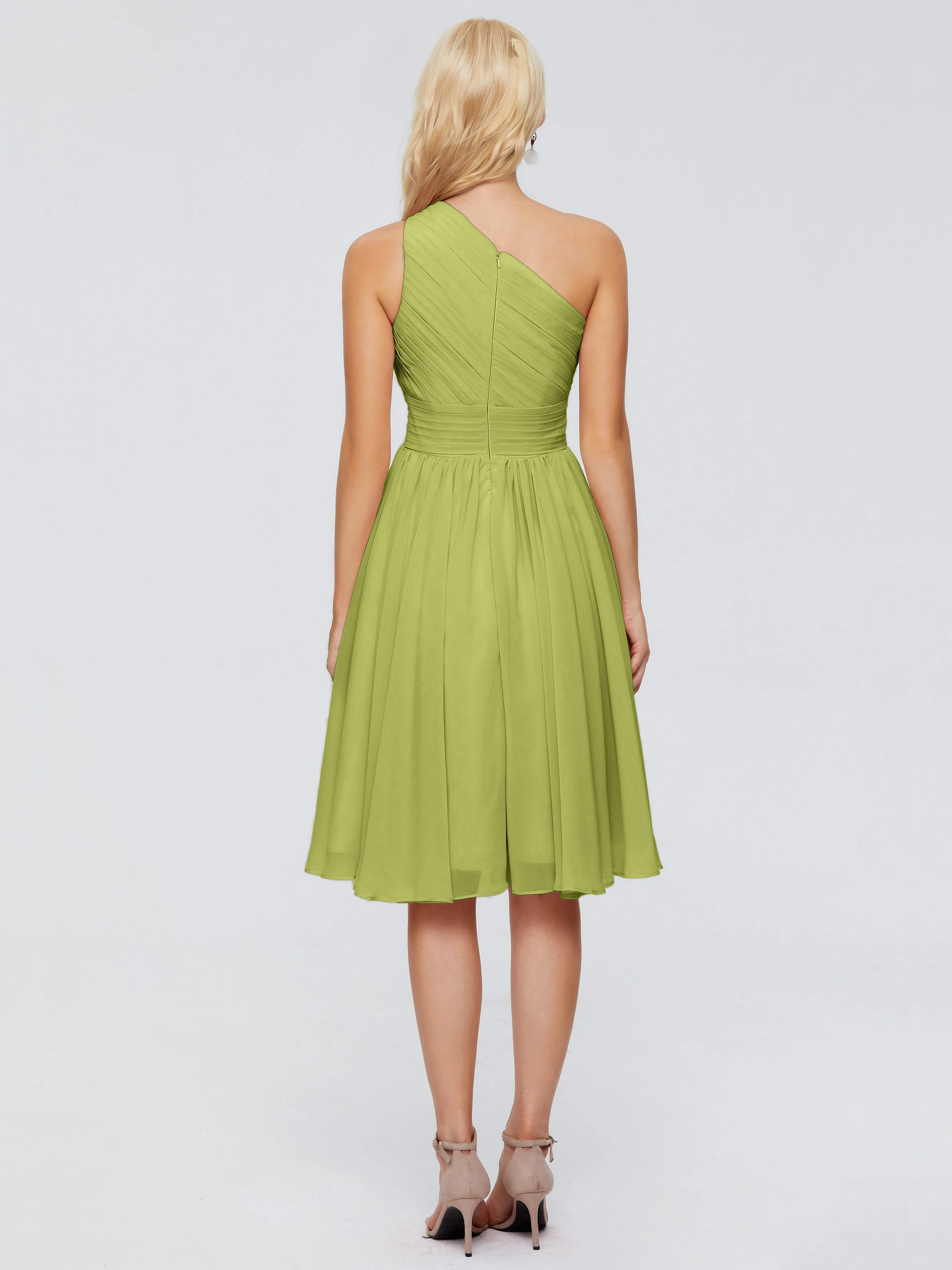 Kimberly Simple One Shoulder Short Bridesmaid Dresses