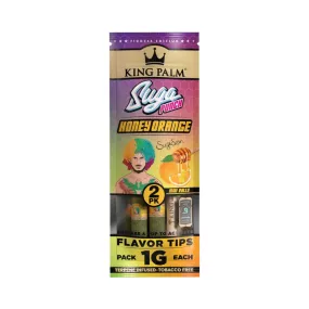 King Palm "Suga Punch" Honey Orange - Terpene Infused Palm Leaf Blunts - Mini Pack of 2