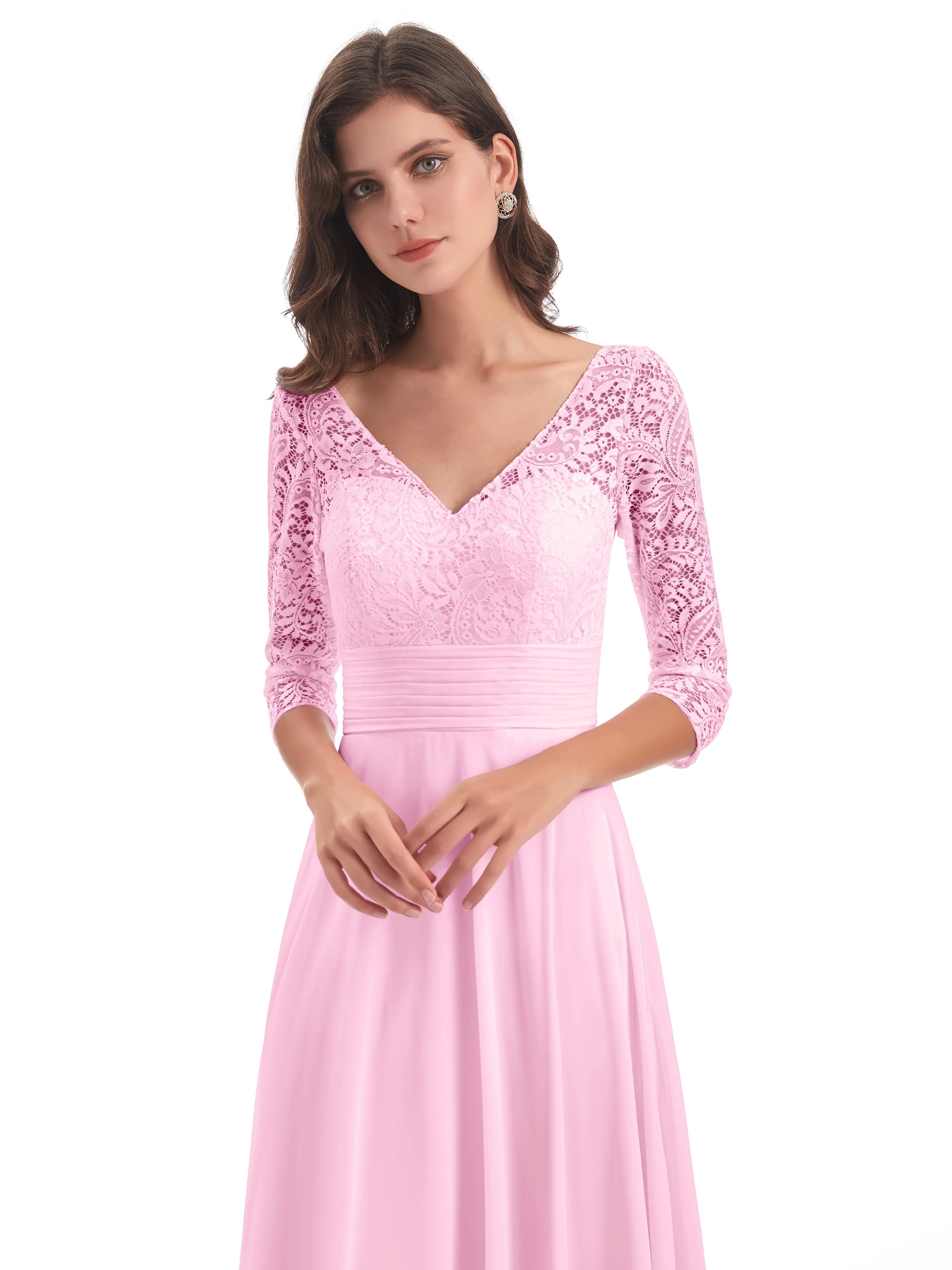 Lace Long Mother of the Bride Dresses