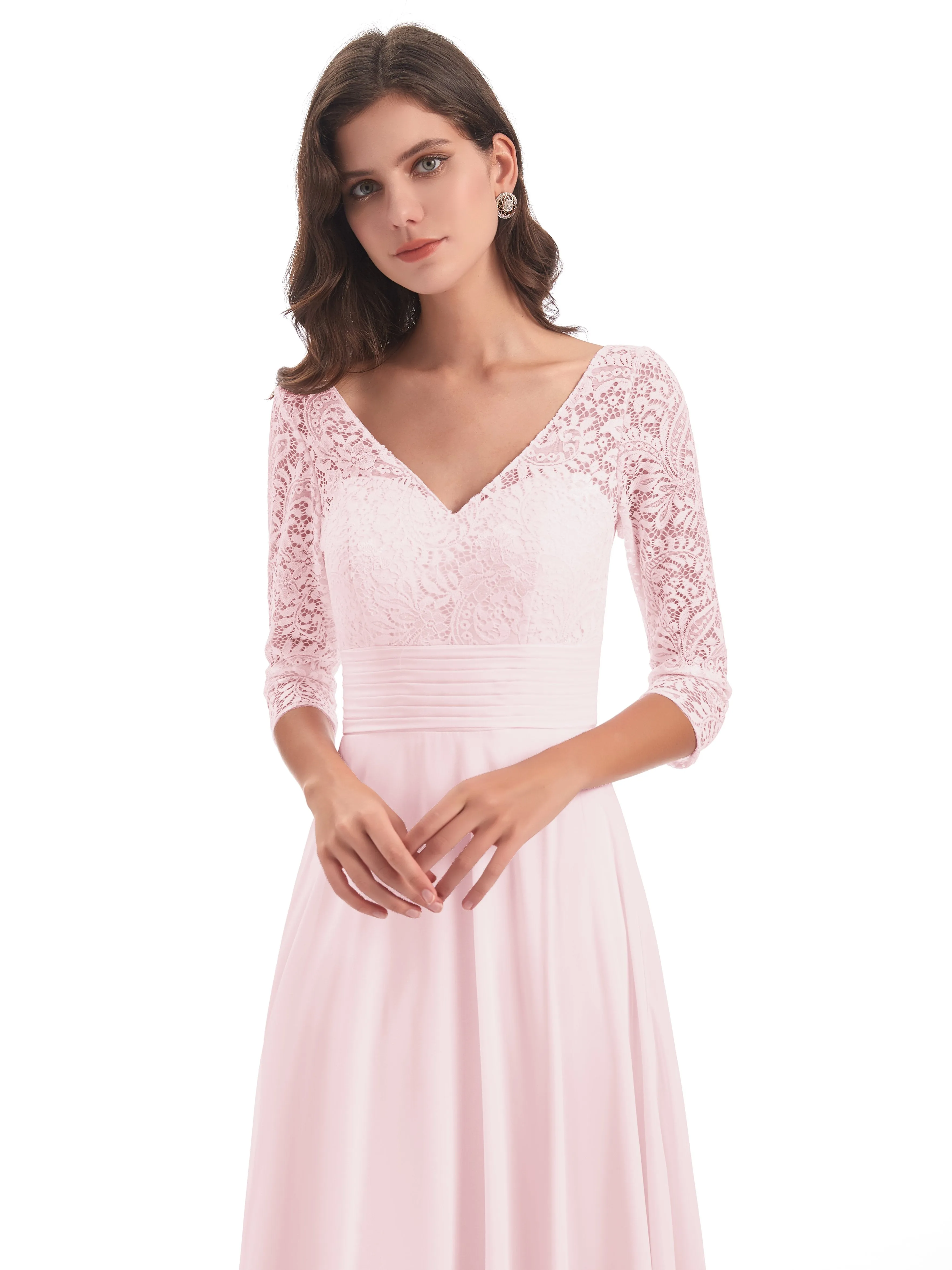 Lace Long Mother of the Bride Dresses