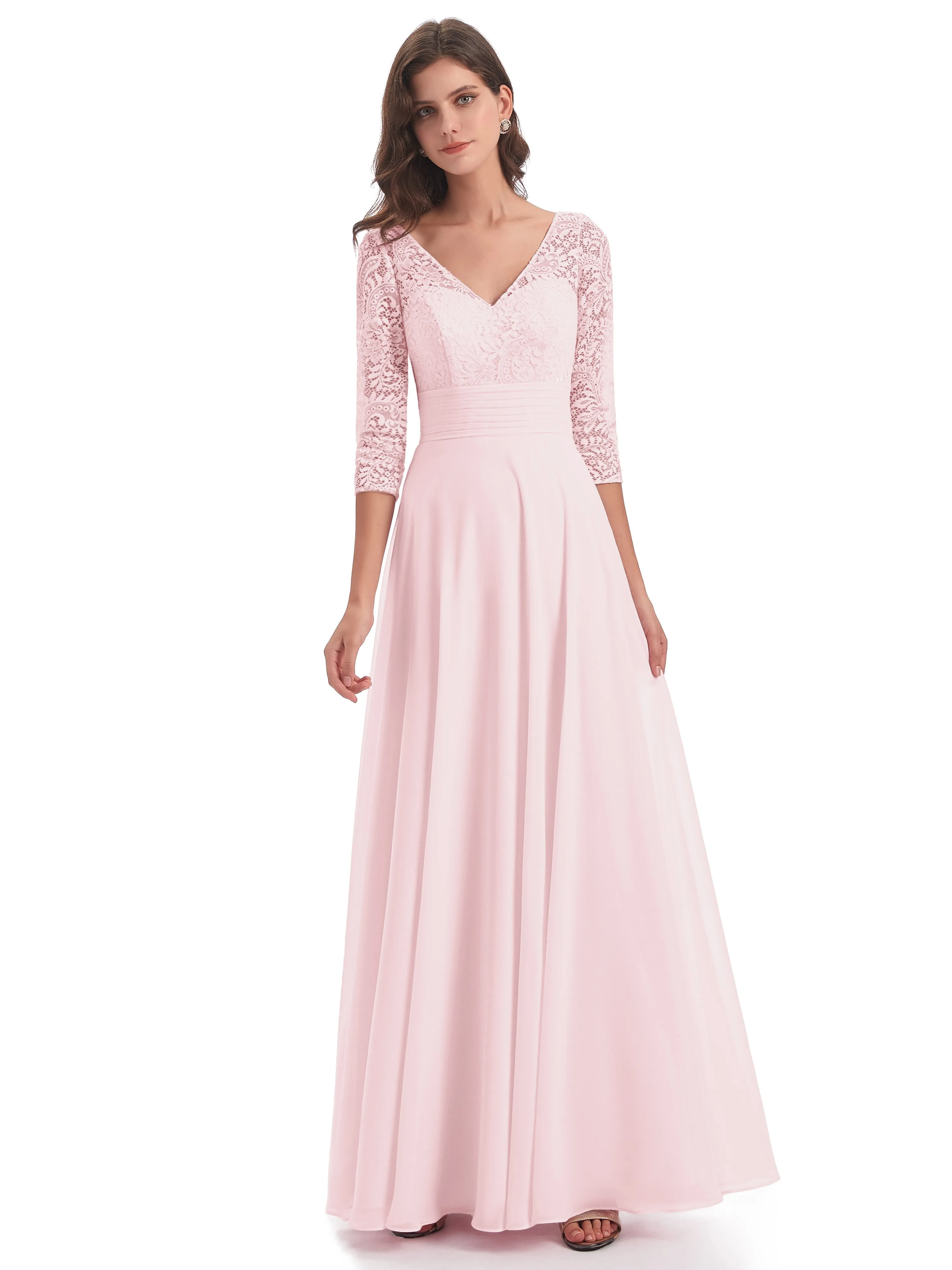 Lace Long Mother of the Bride Dresses